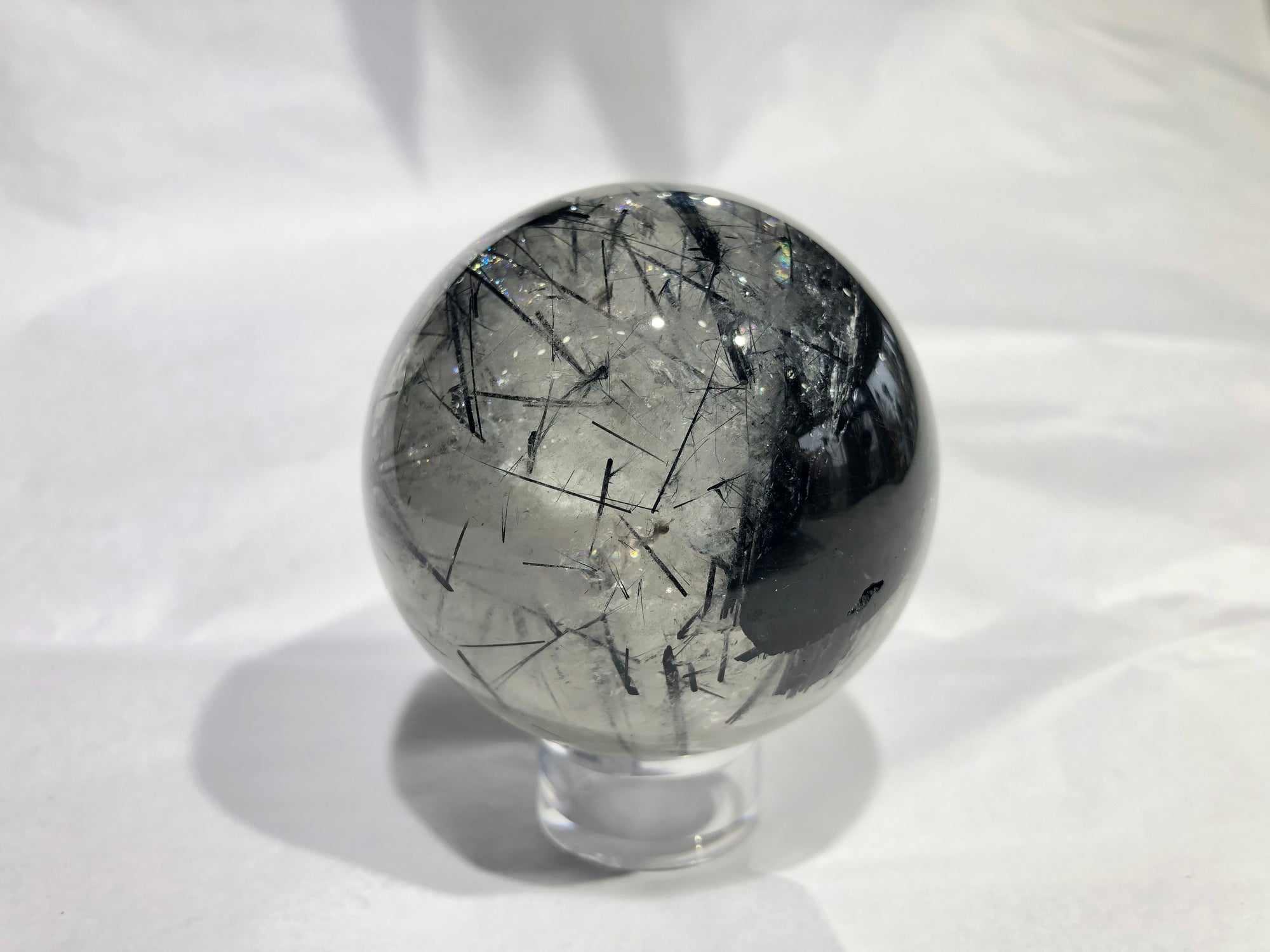 Quartz w/ Tourmaline Sphere