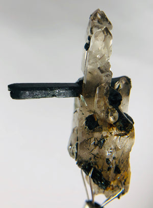 Aegirine with Smoky Quartz