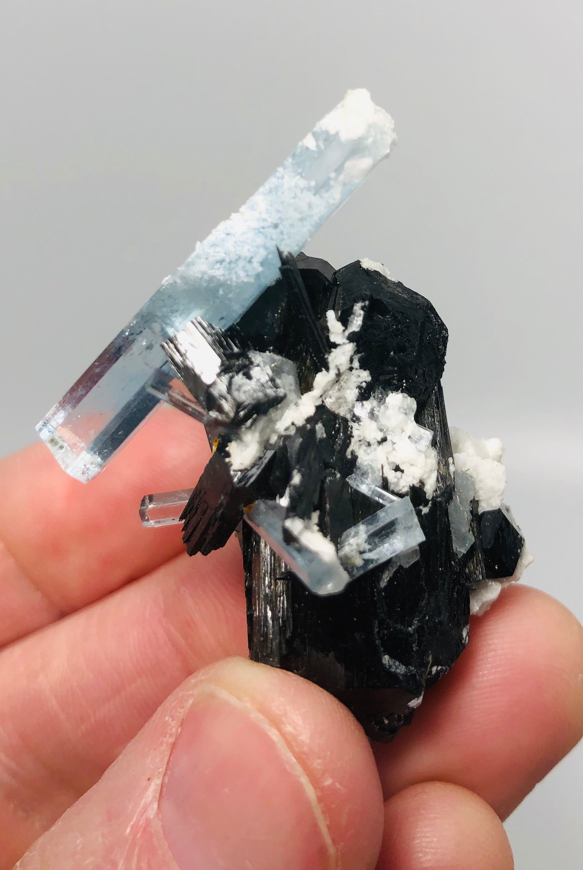 Aquamarine w/ Schorl Tourmaline, Namibia