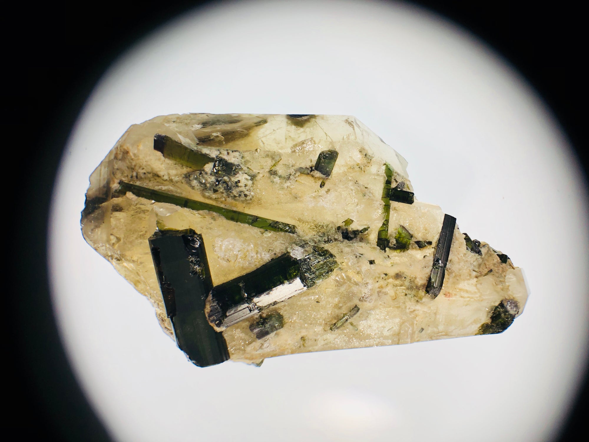 Smoky Citrine w/ Green Tourmaline