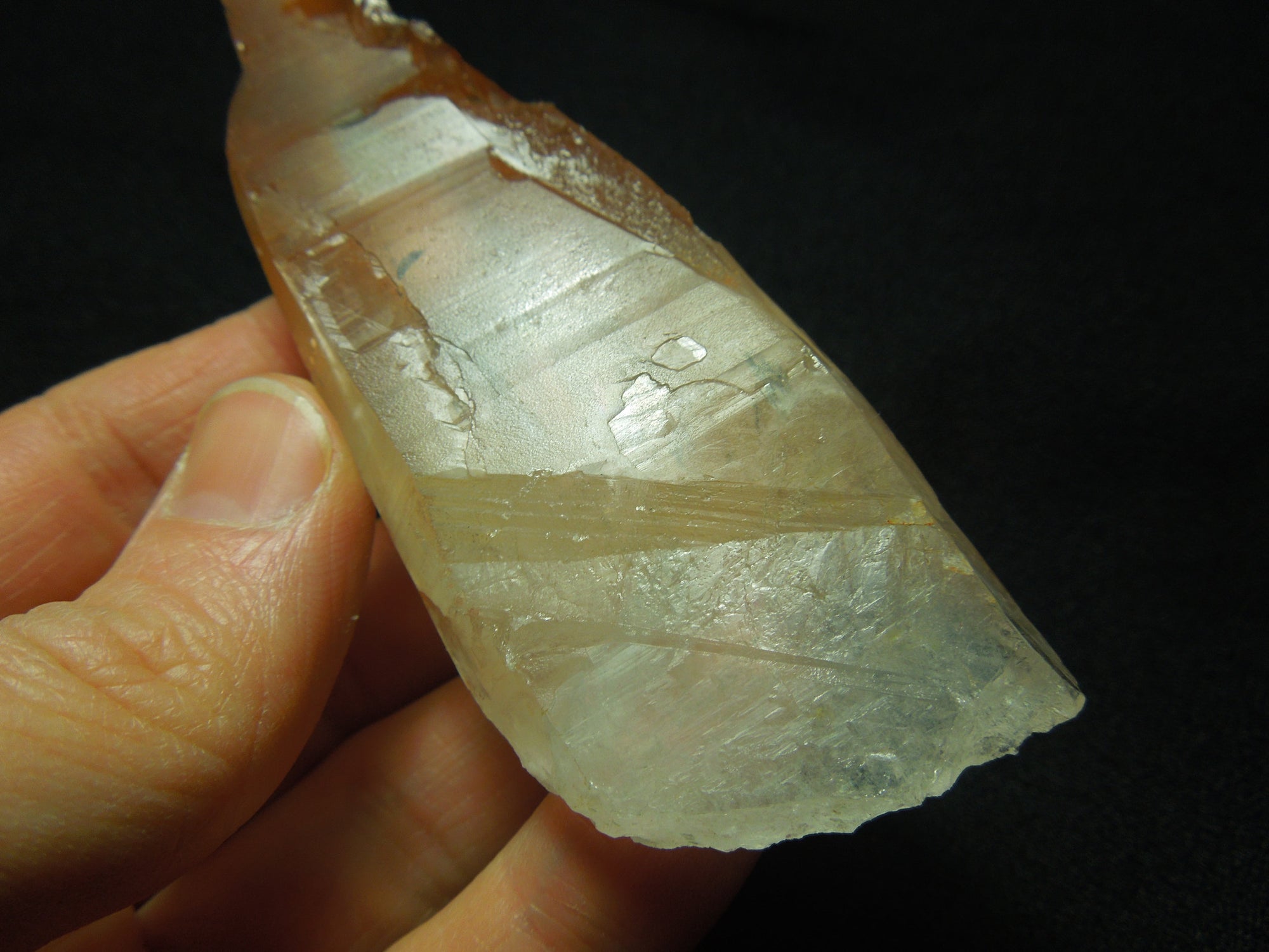 Tangerine Lemurian Quartz Crystal