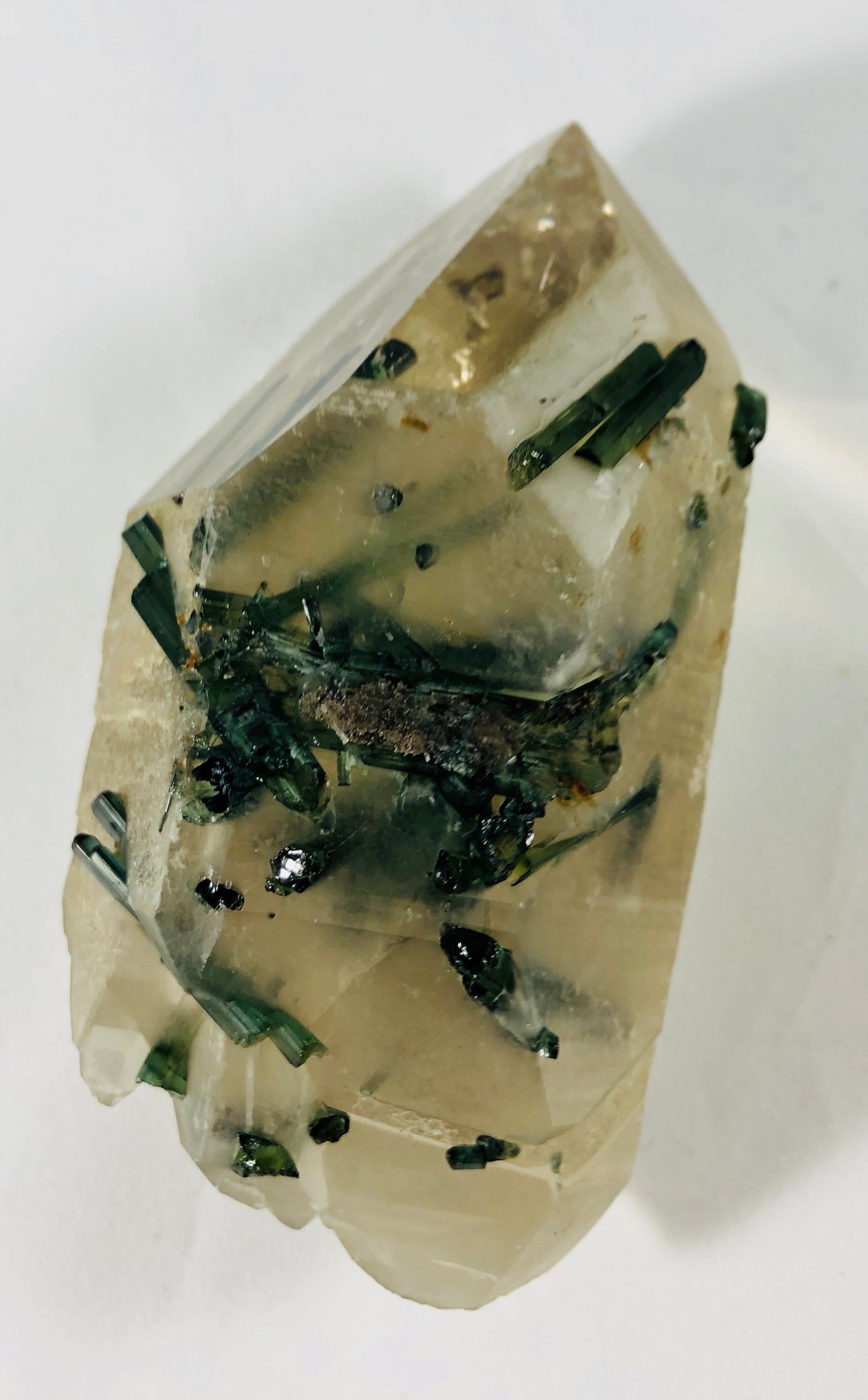 Quartz with Green Tourmaline