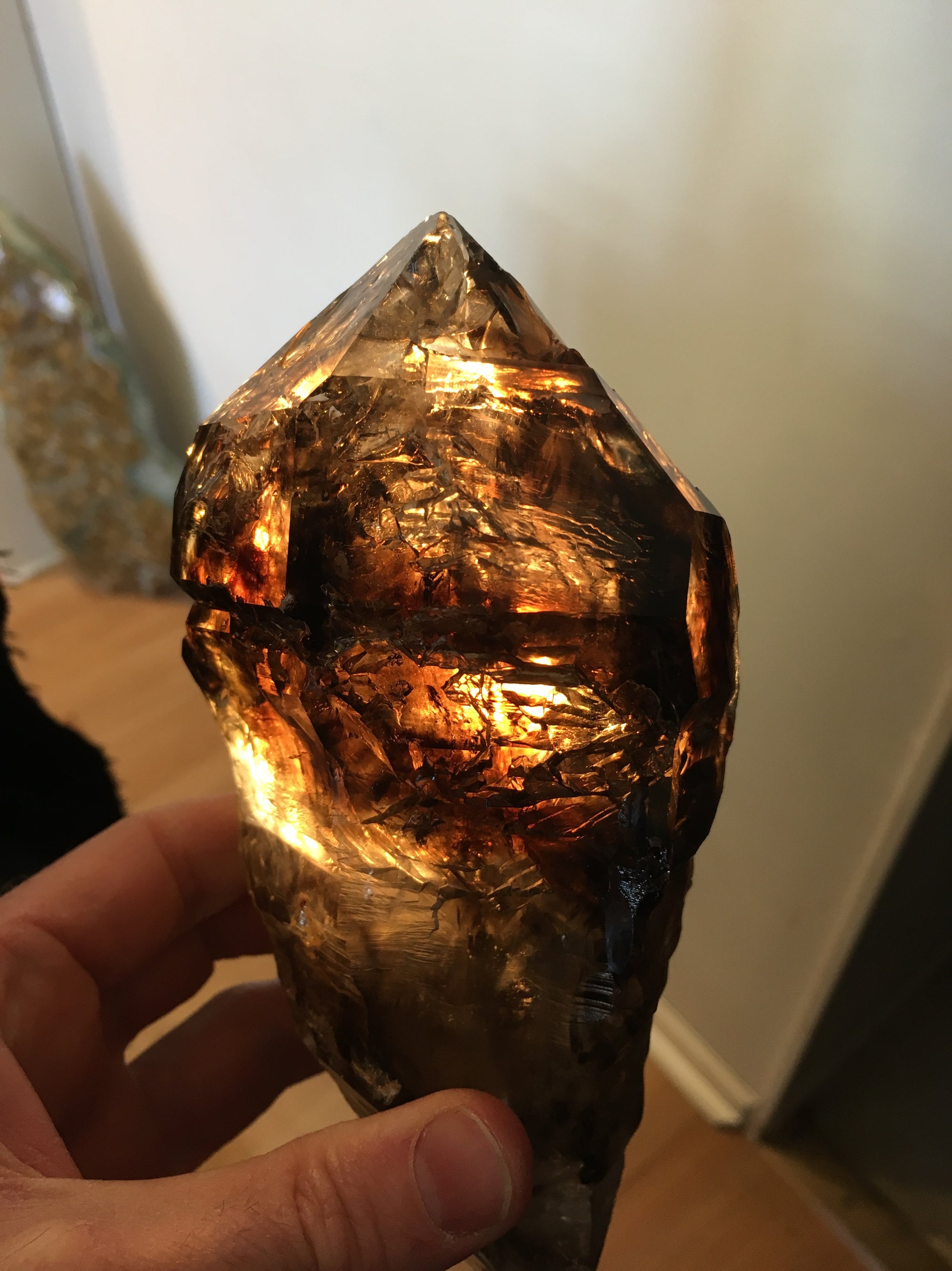 Smoky Elestial Quartz, 1.77 lbs., Minas Gerais, Brasil