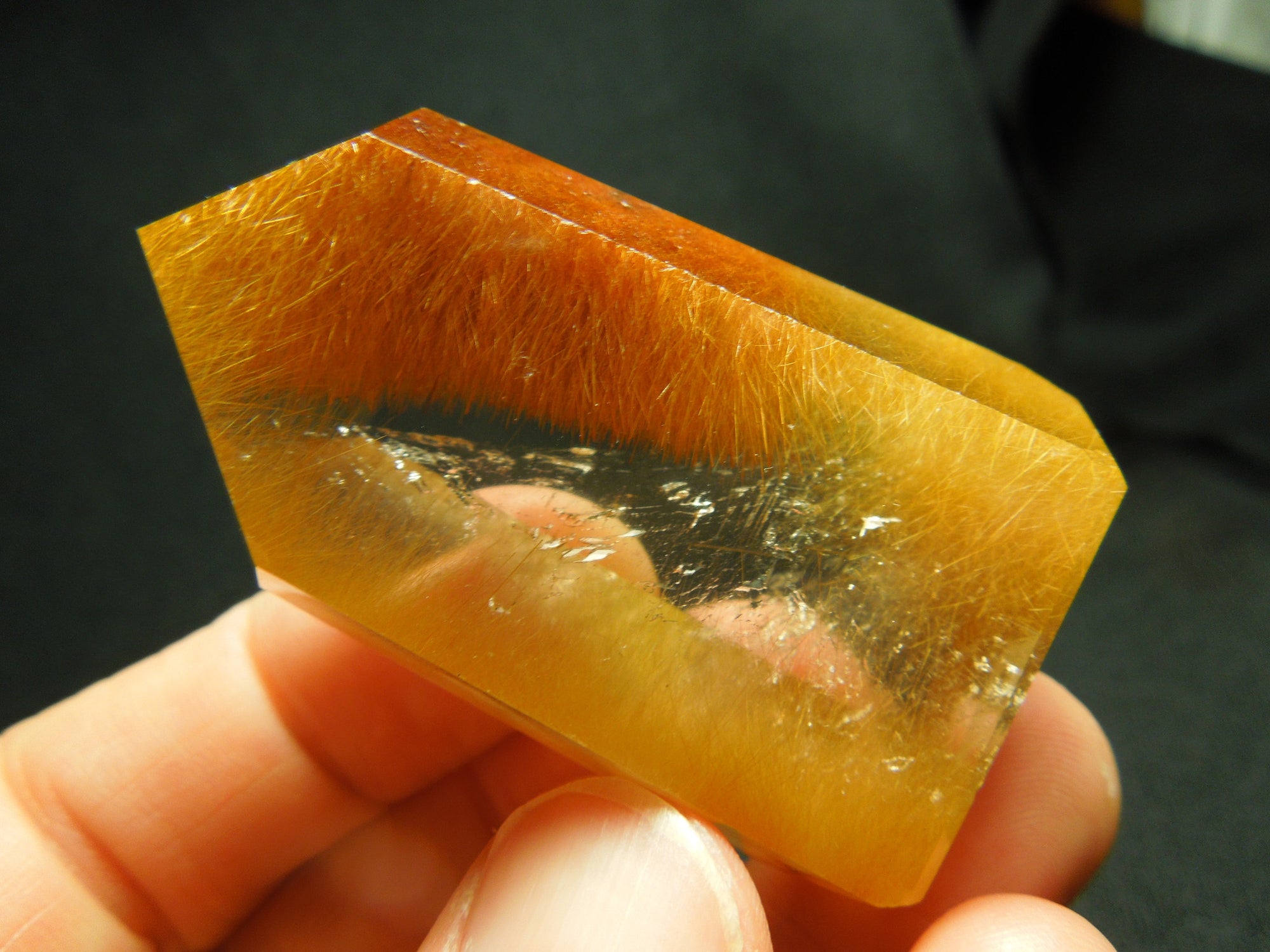 Rutilated Quartz Point.