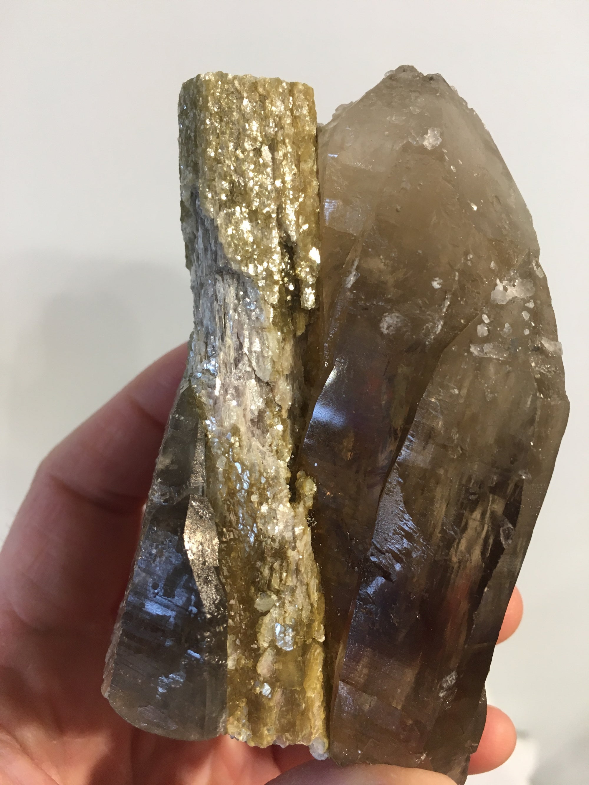 Smoky Quartz w/ Tourmaline & Mica, Brasil