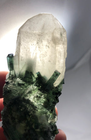 Quartz with Green Tourmaline