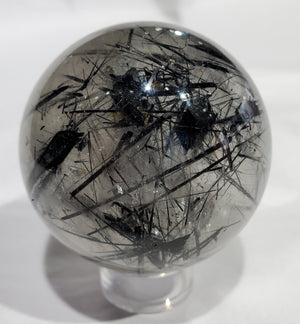 Quartz w/ Tourmaline Sphere