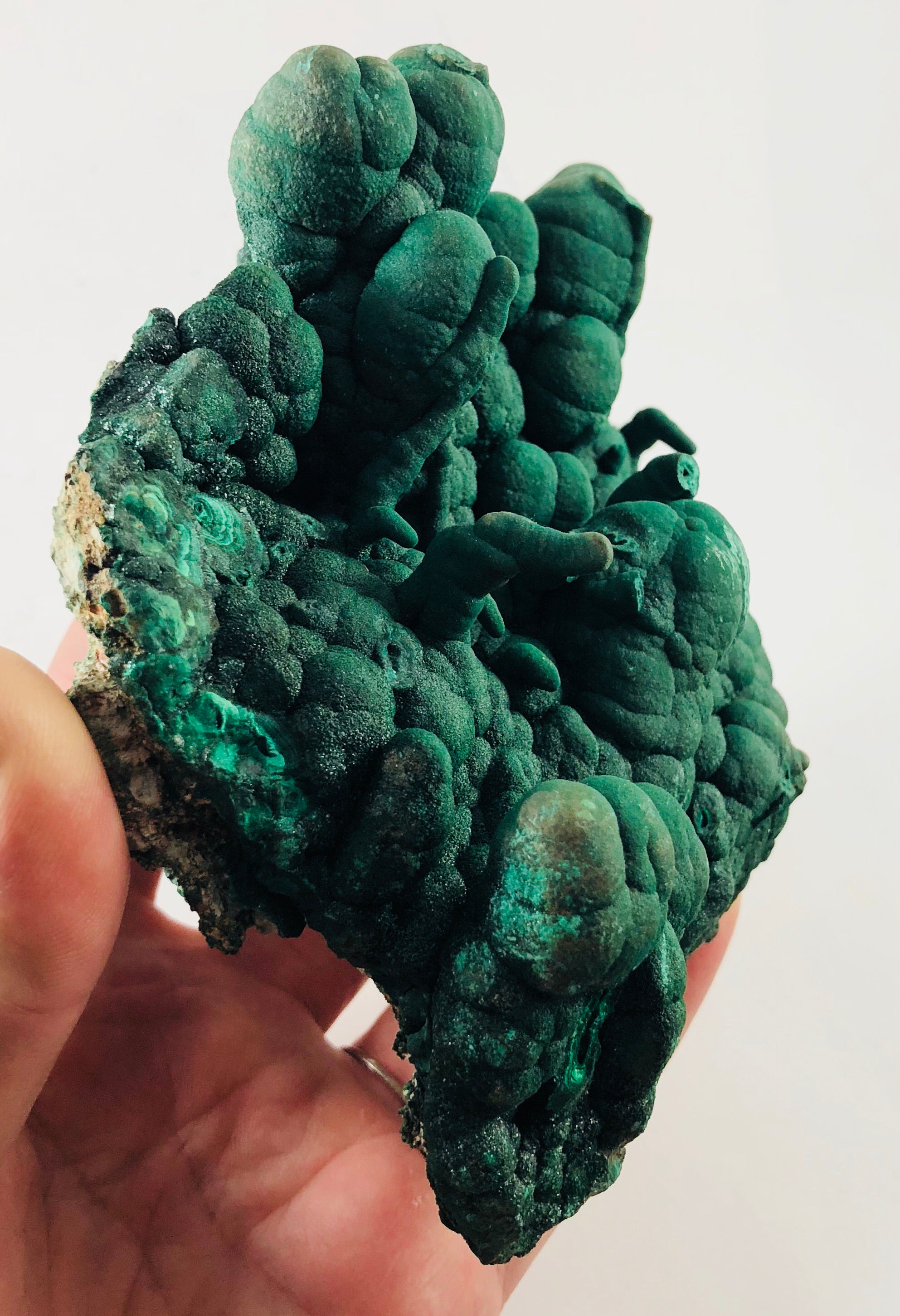 Botryodial Malachite with stalactites