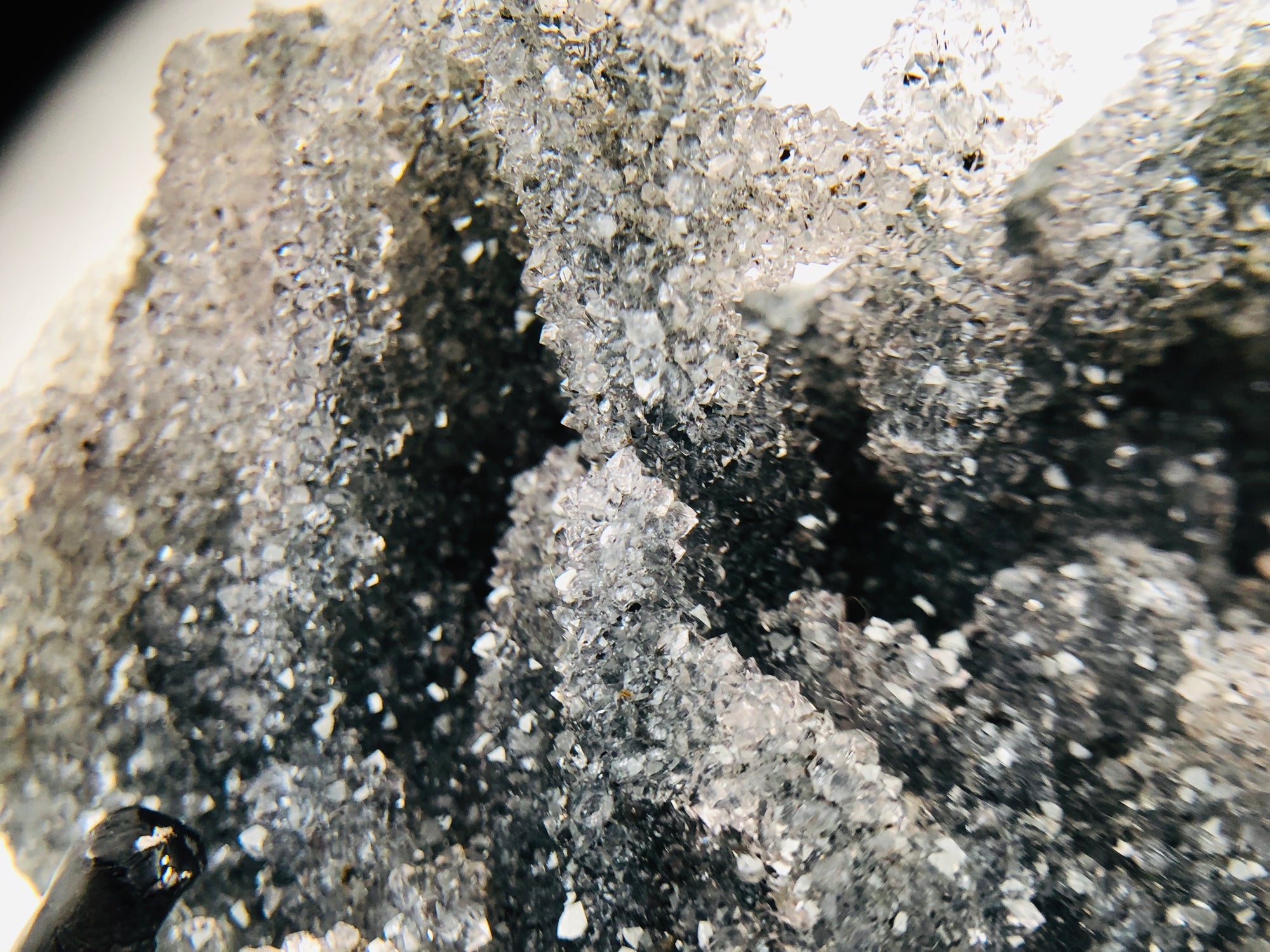 Druzy Black Quartz Stalactite Formation
