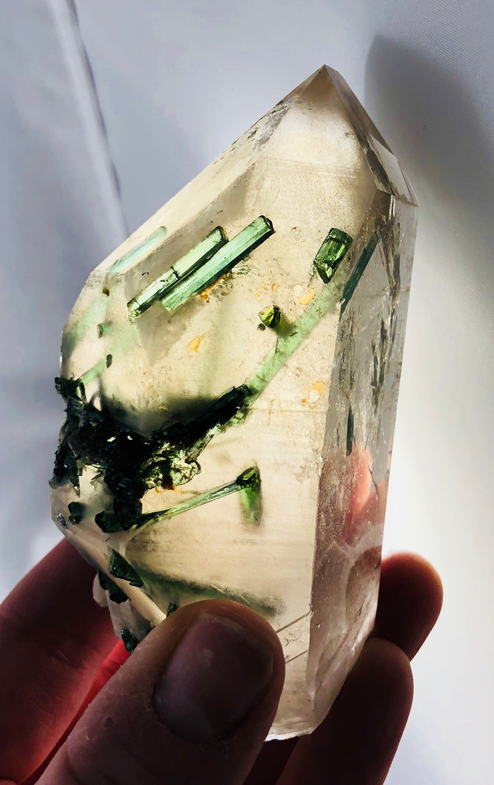 Quartz with Green Tourmaline