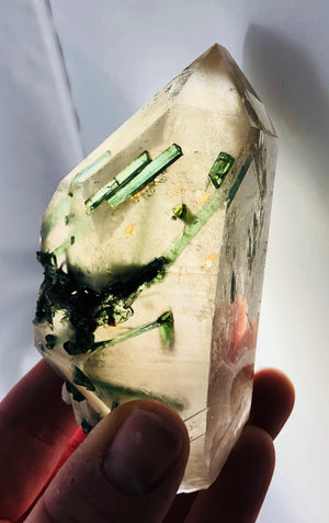Quartz with Green Tourmaline