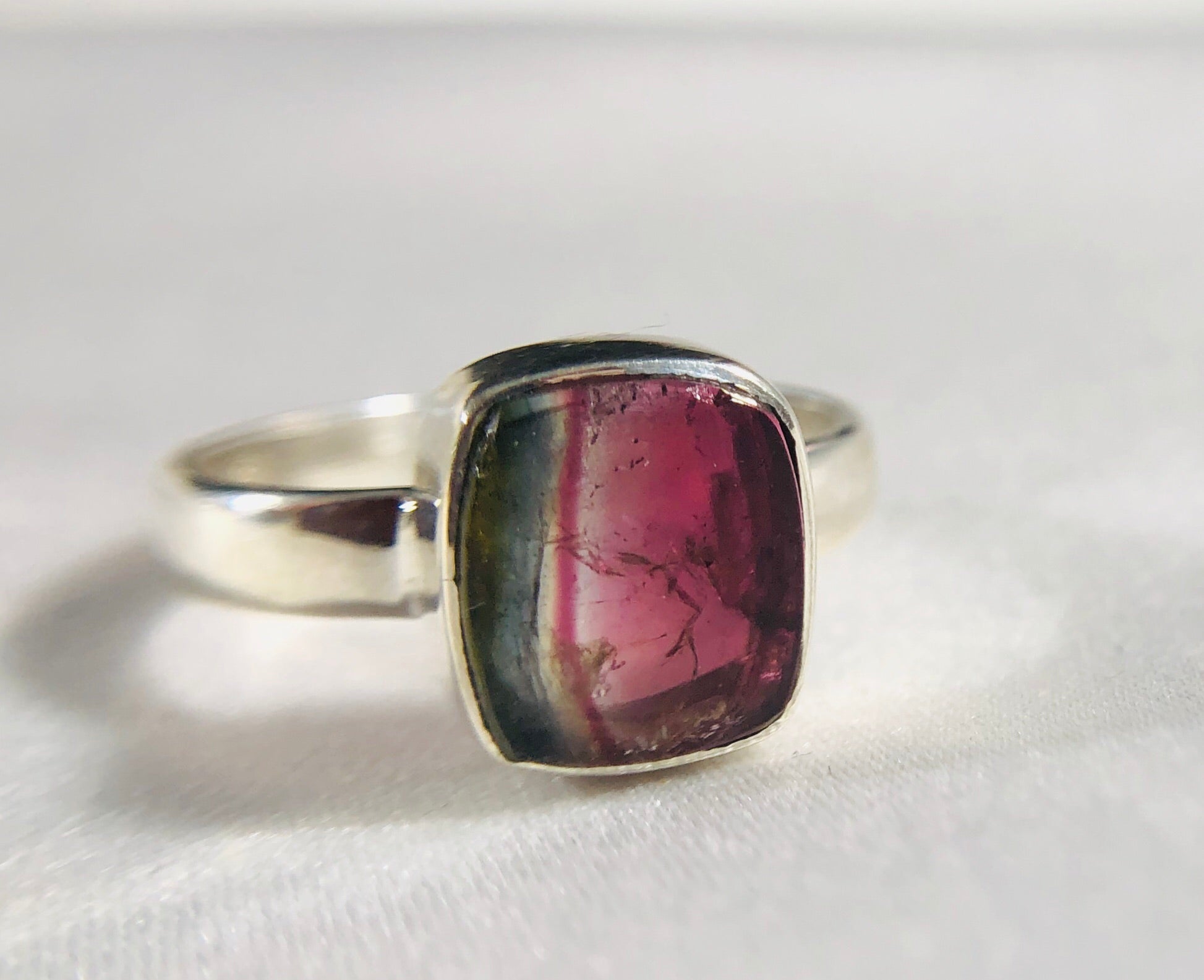 Watermelon Tourmaline Ring