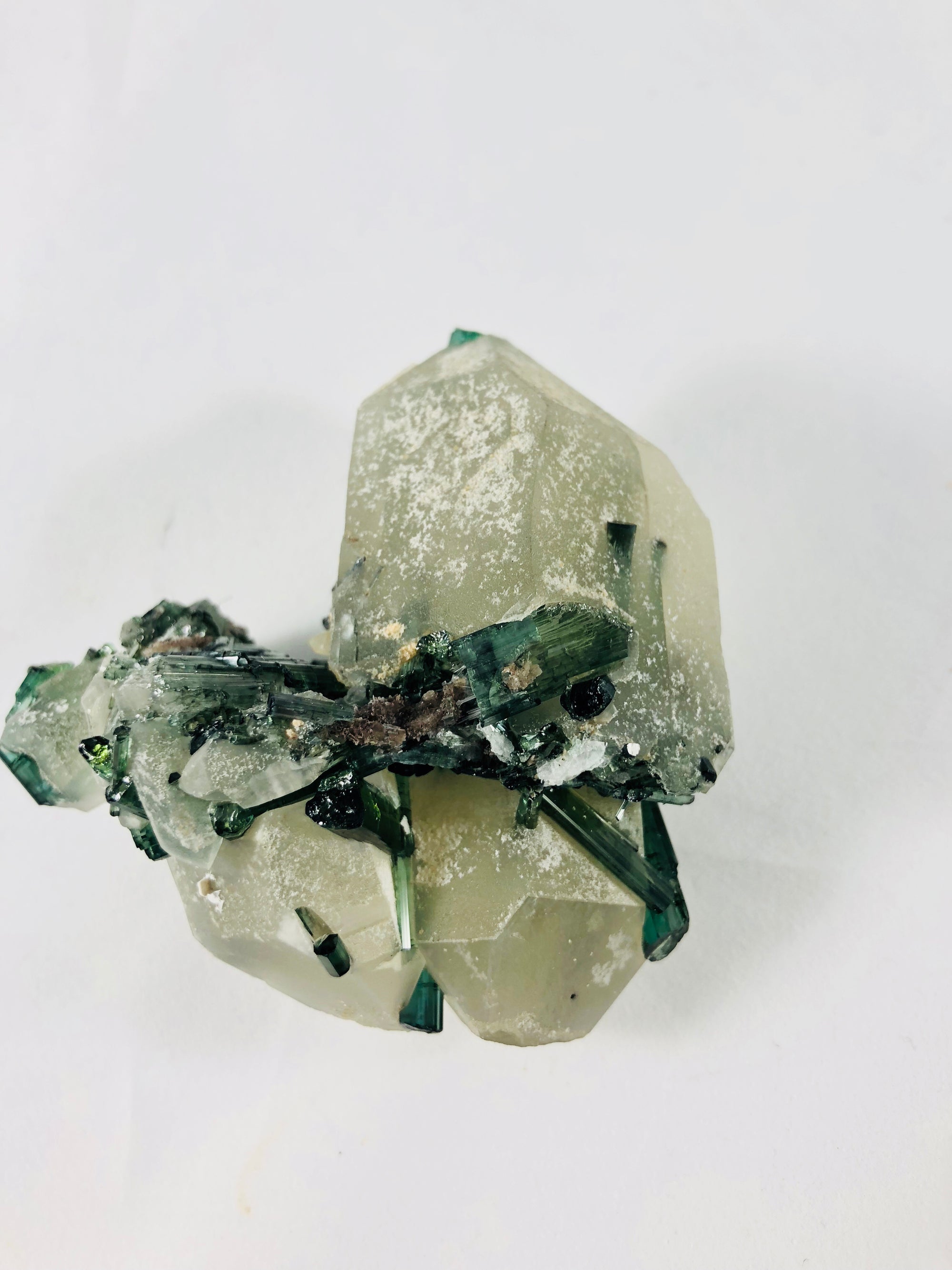 Quartz with Green Tourmaline