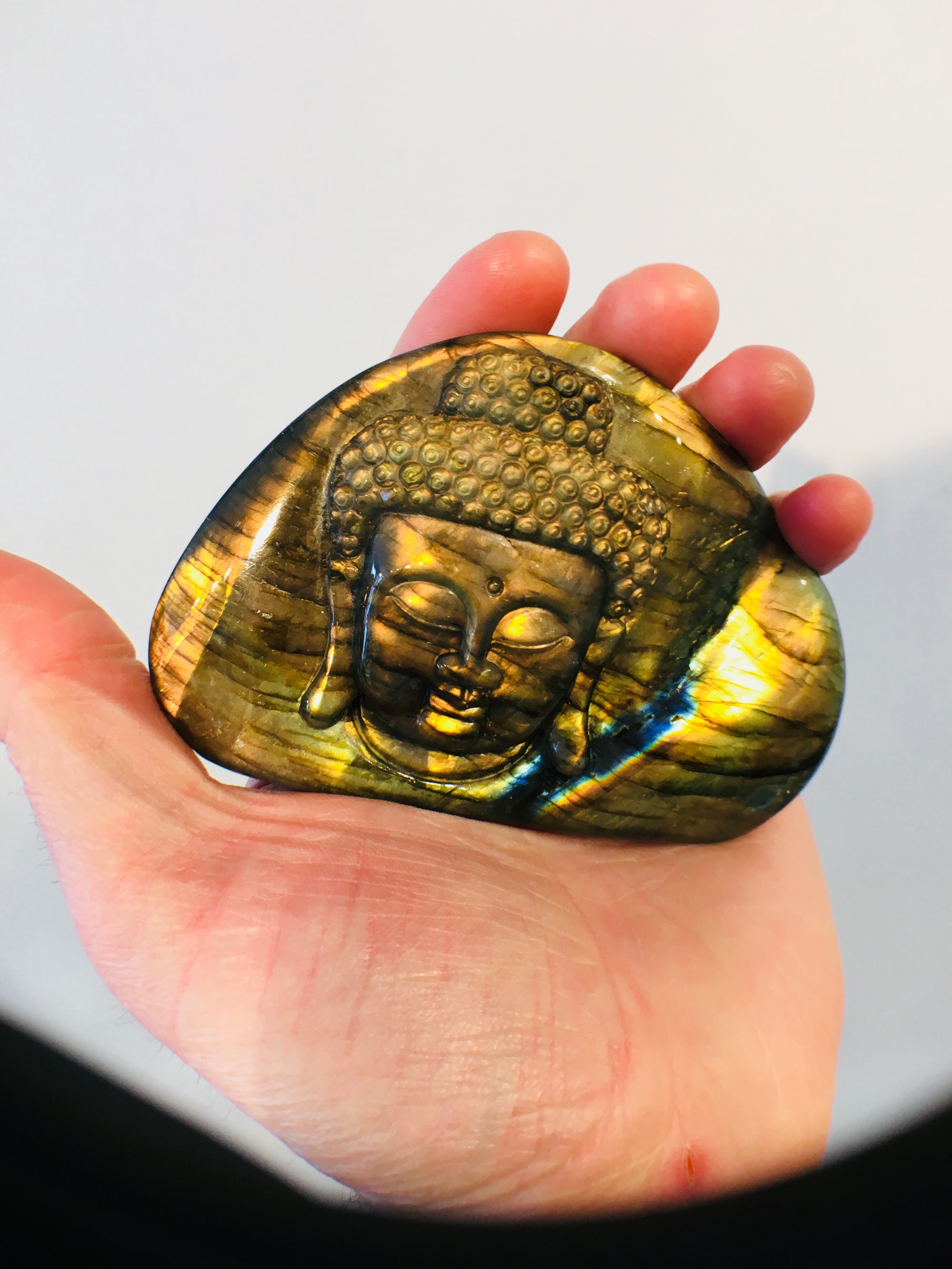Labradorite Carved Buddha