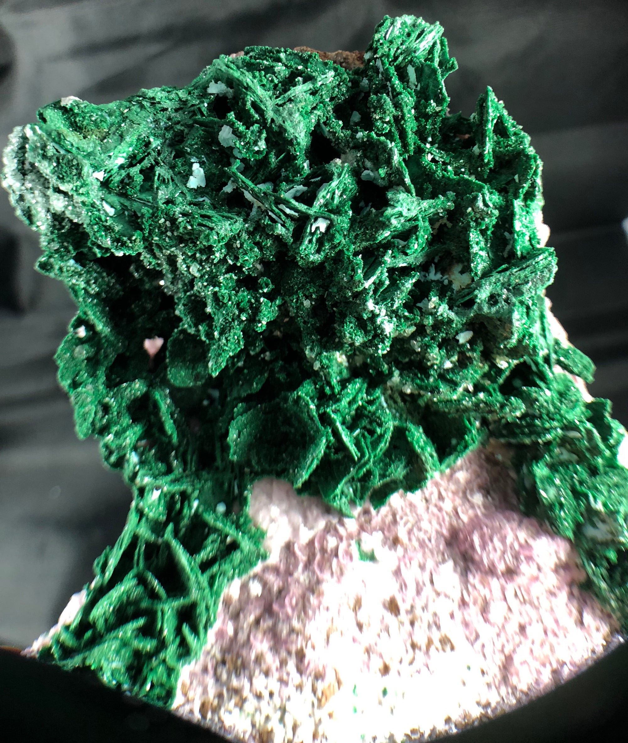 Quartz w/ Spherocobaltite and Malachite, 3.25 lbs.
