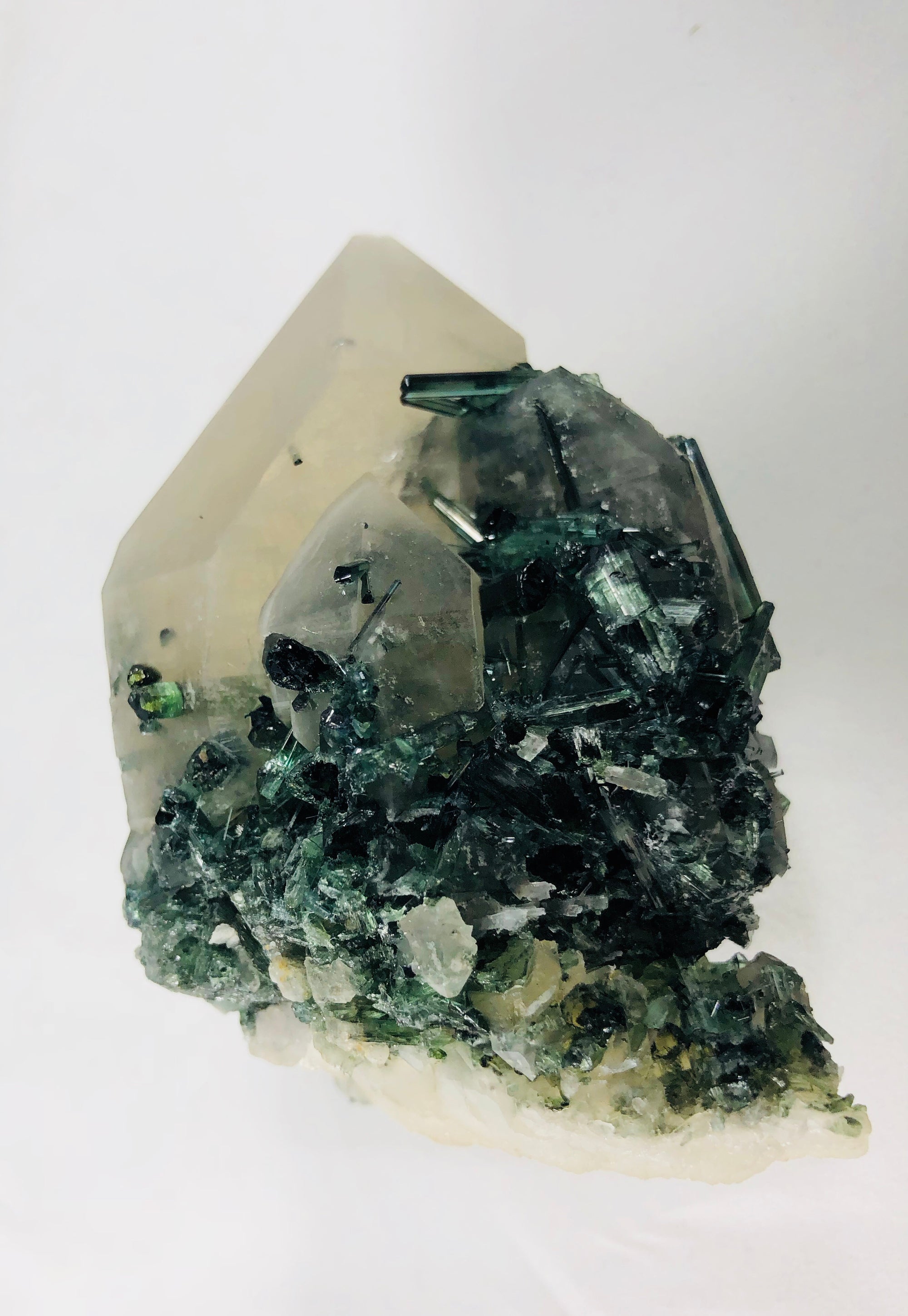 Quartz with Green Tourmaline