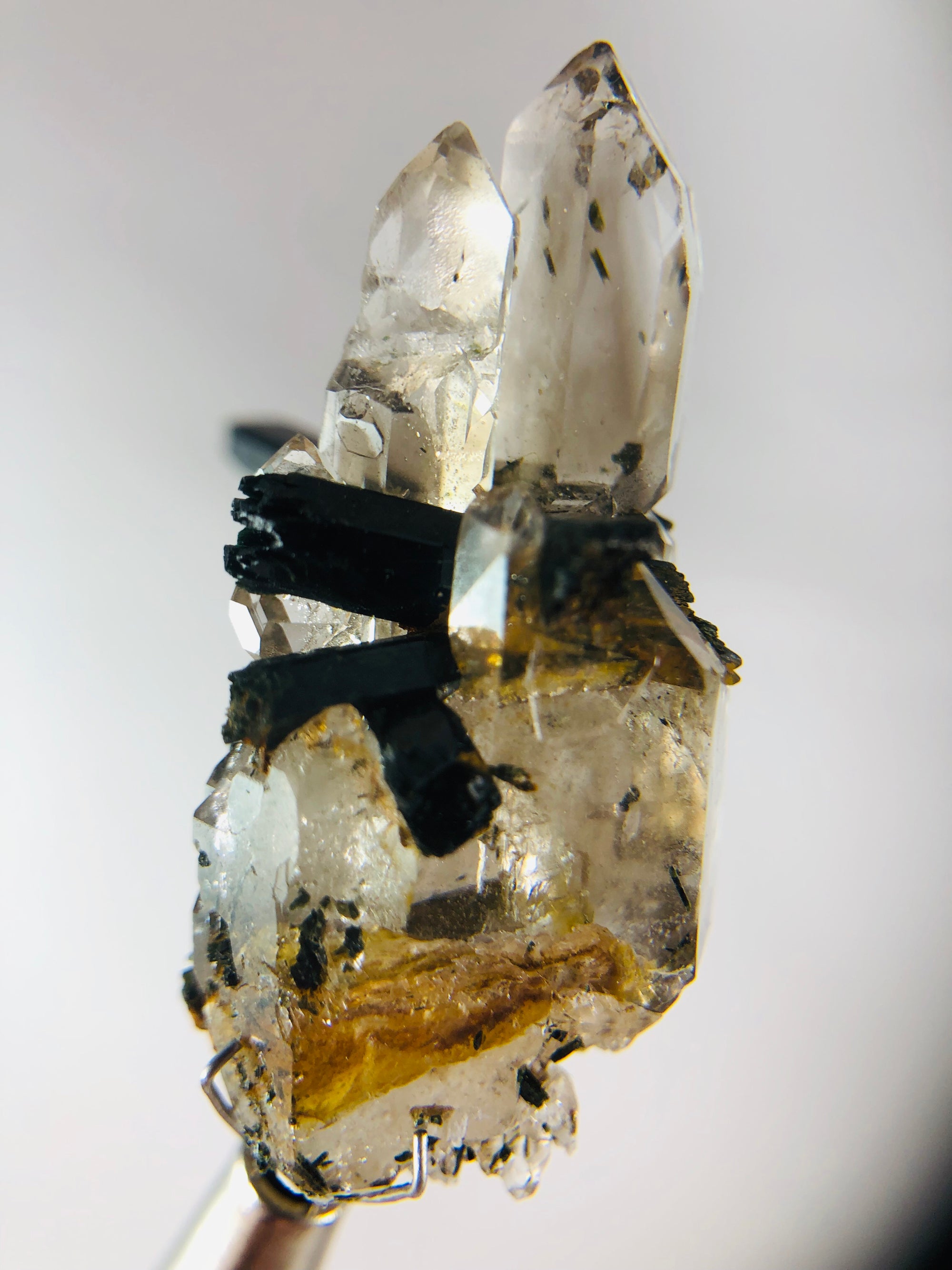 Aegirine with Smoky Quartz