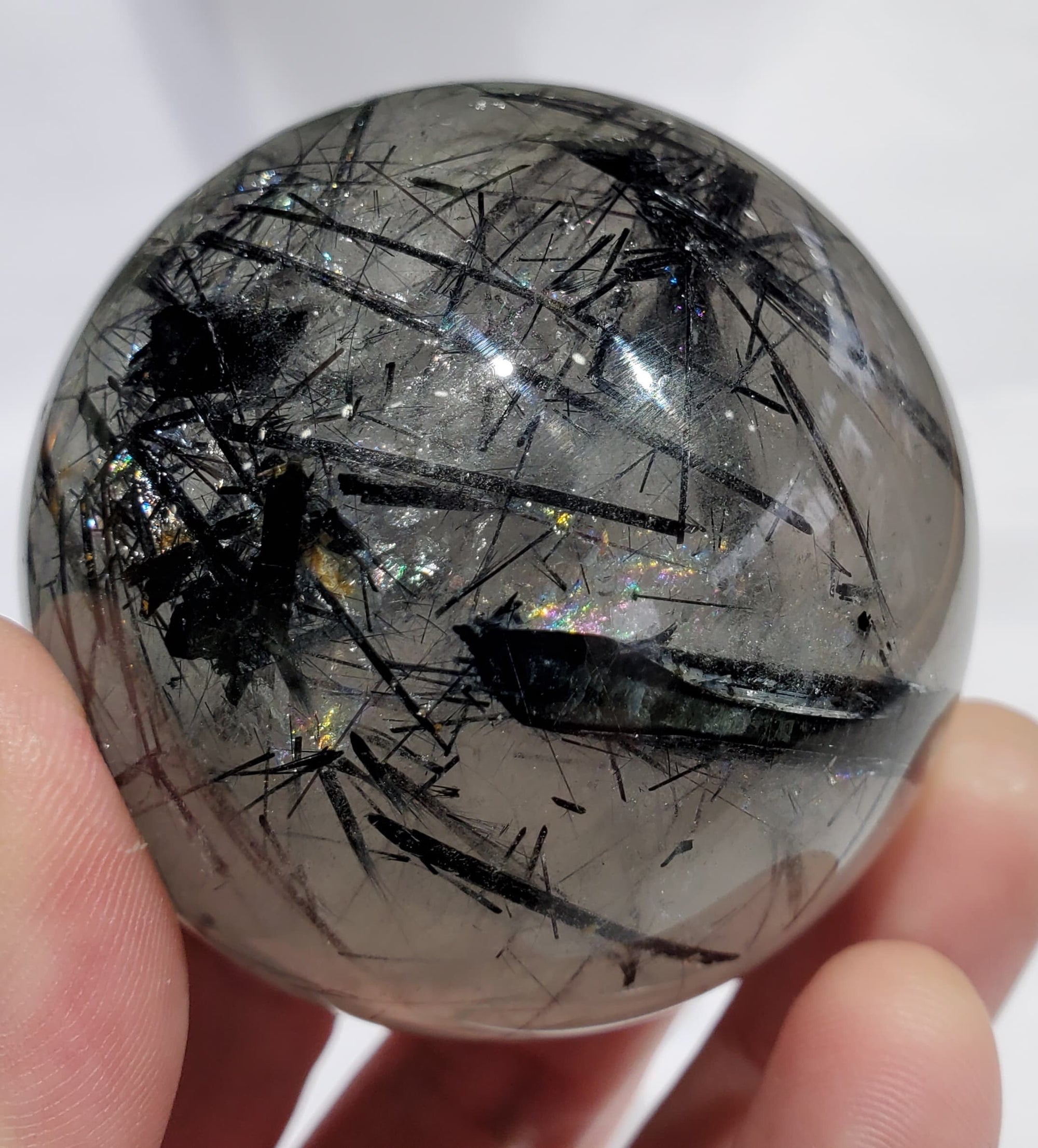 Quartz w/ Tourmaline Sphere