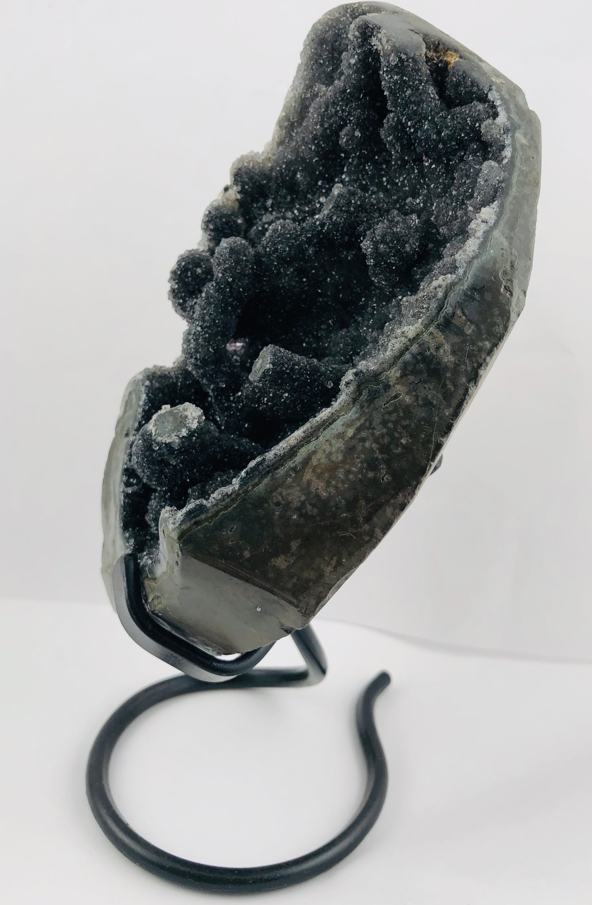 Druzy Black Quartz Stalactite Formation