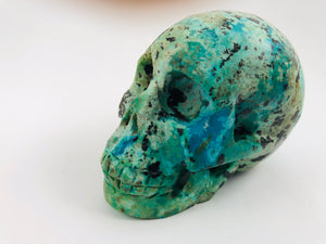 Chrysocolla Skull