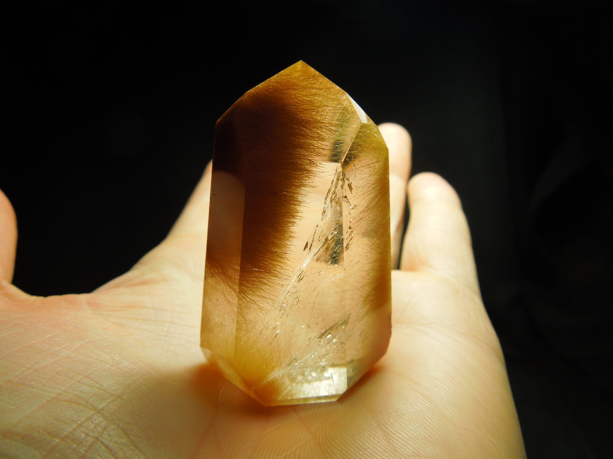 Rutilated Quartz Point.