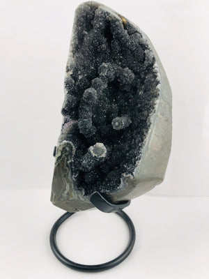 Druzy Black Quartz Stalactite Formation