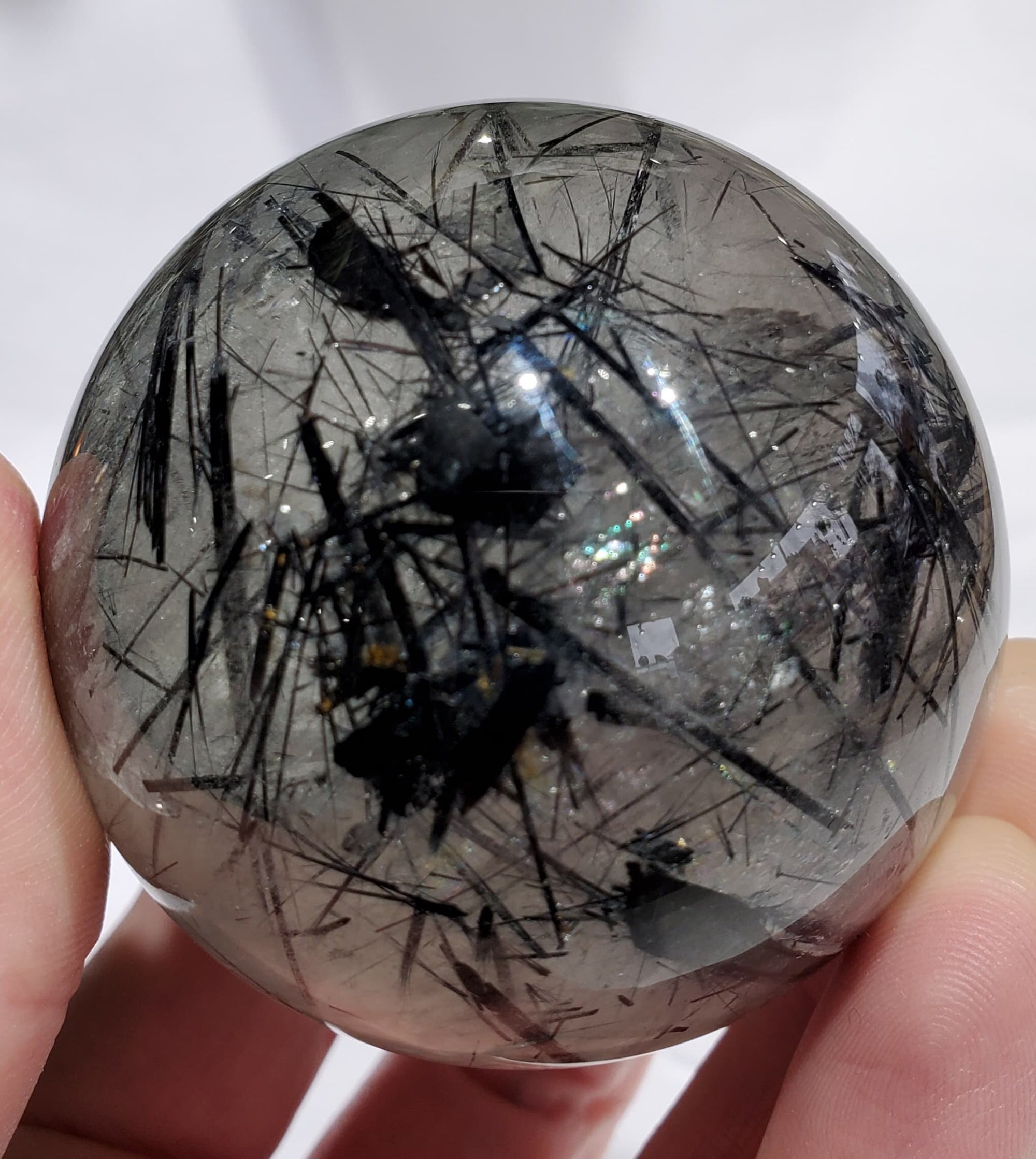 Quartz w/ Tourmaline Sphere