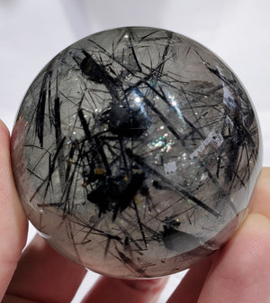 Quartz w/ Tourmaline Sphere