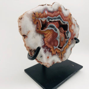 Agate on Custom Metal Stand, Uruguay