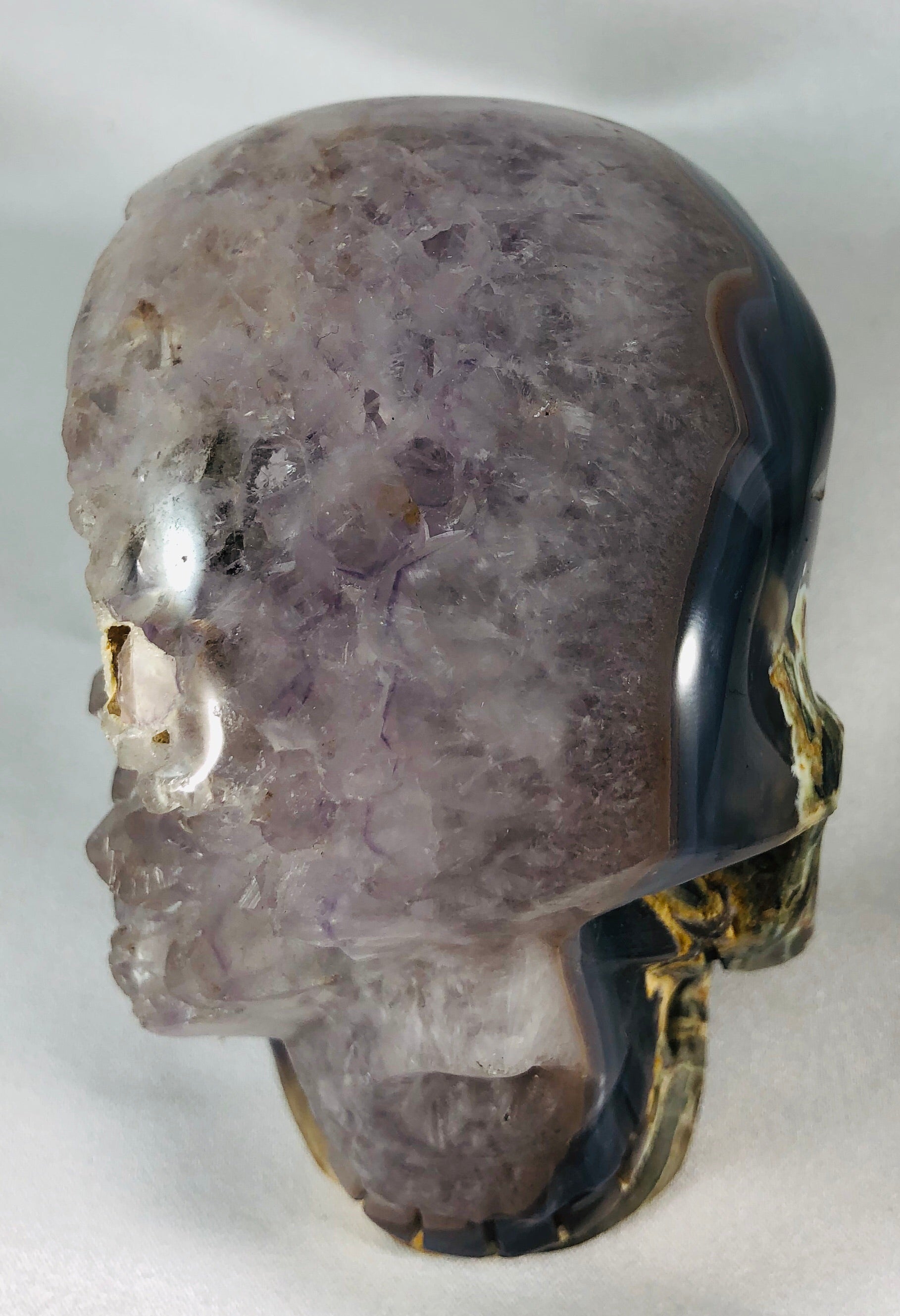 Amethyst and Agate Skull