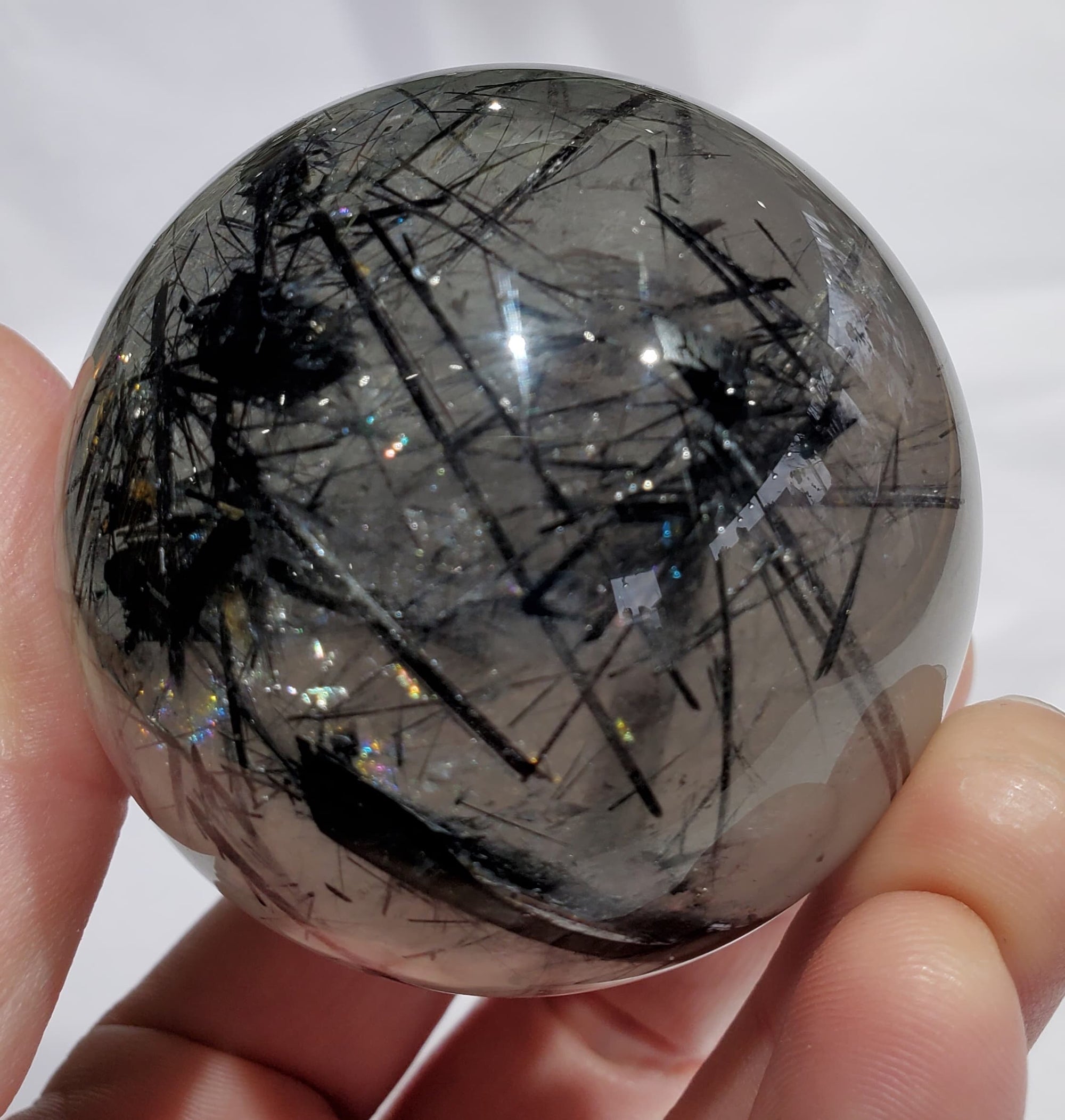 Quartz w/ Tourmaline Sphere