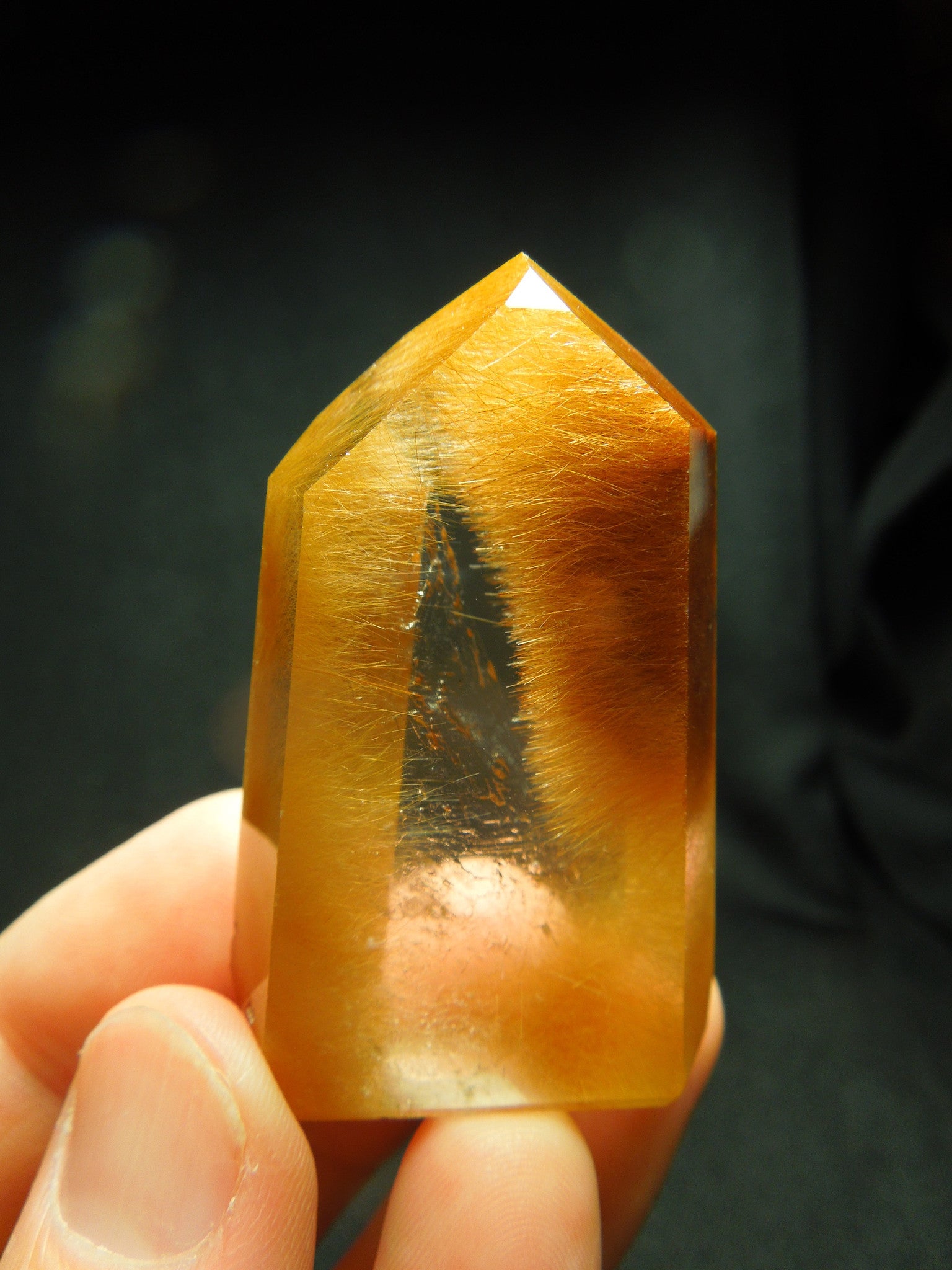 Rutilated Quartz Point.