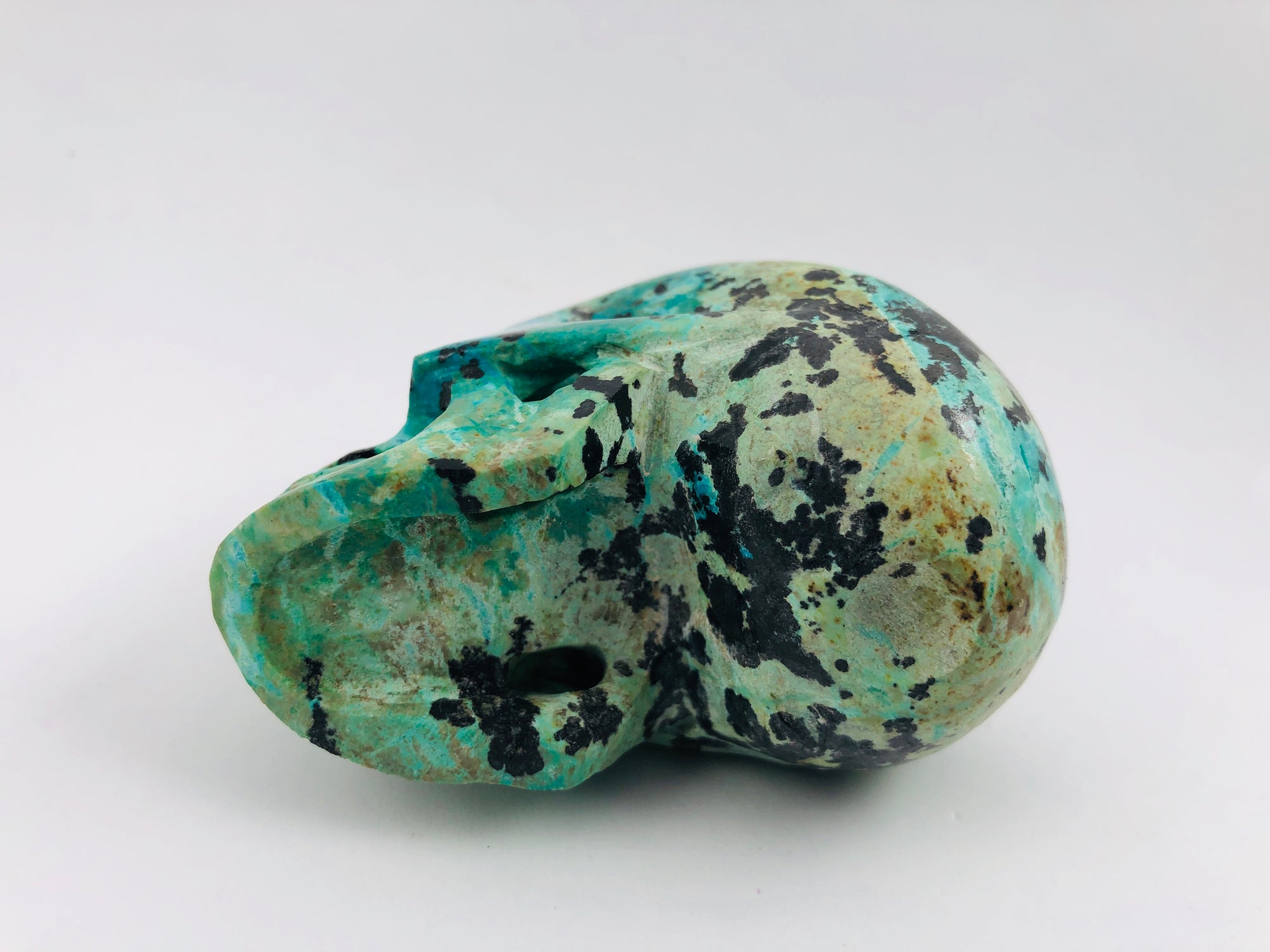 Chrysocolla Skull