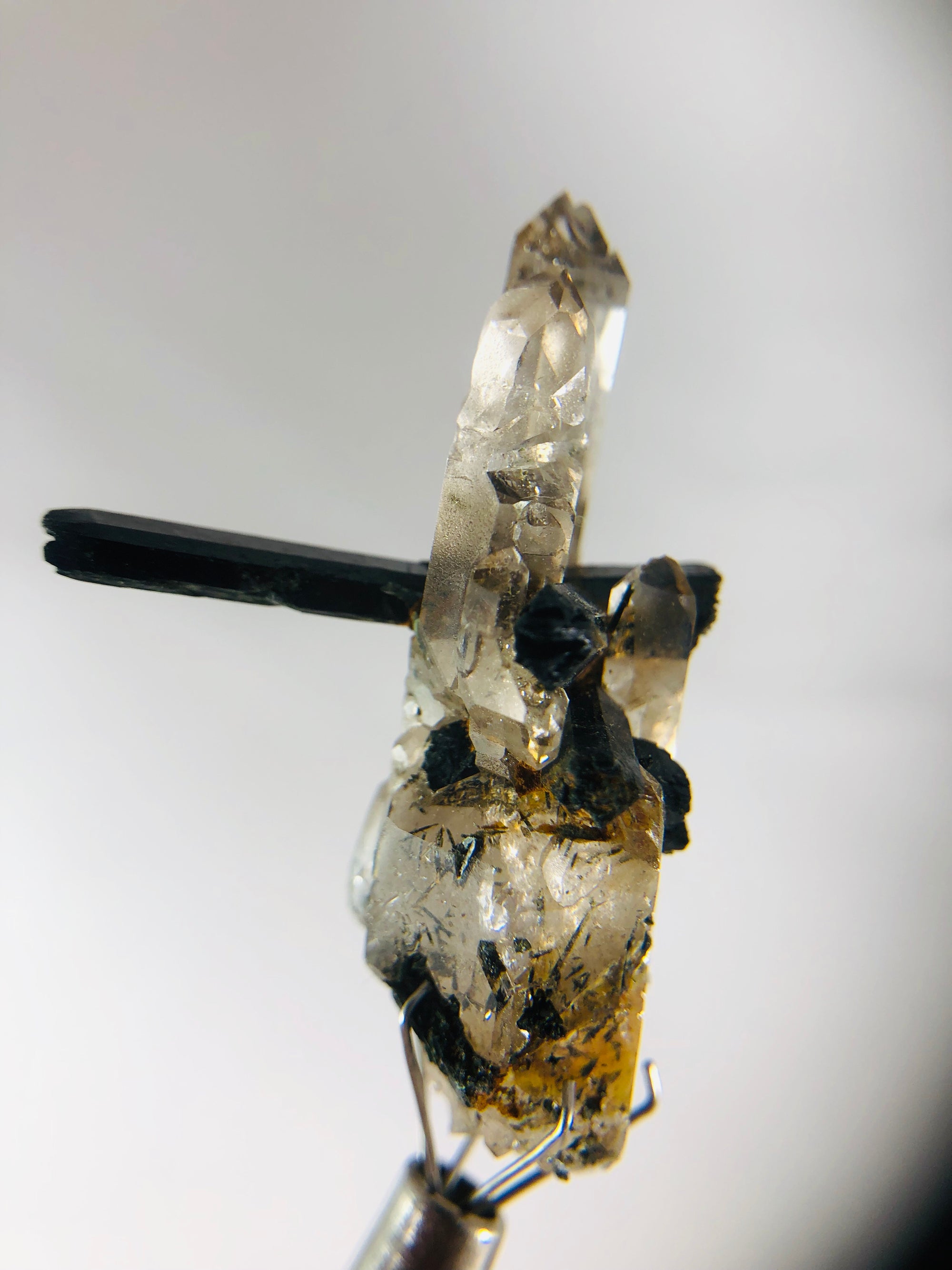 Aegirine with Smoky Quartz