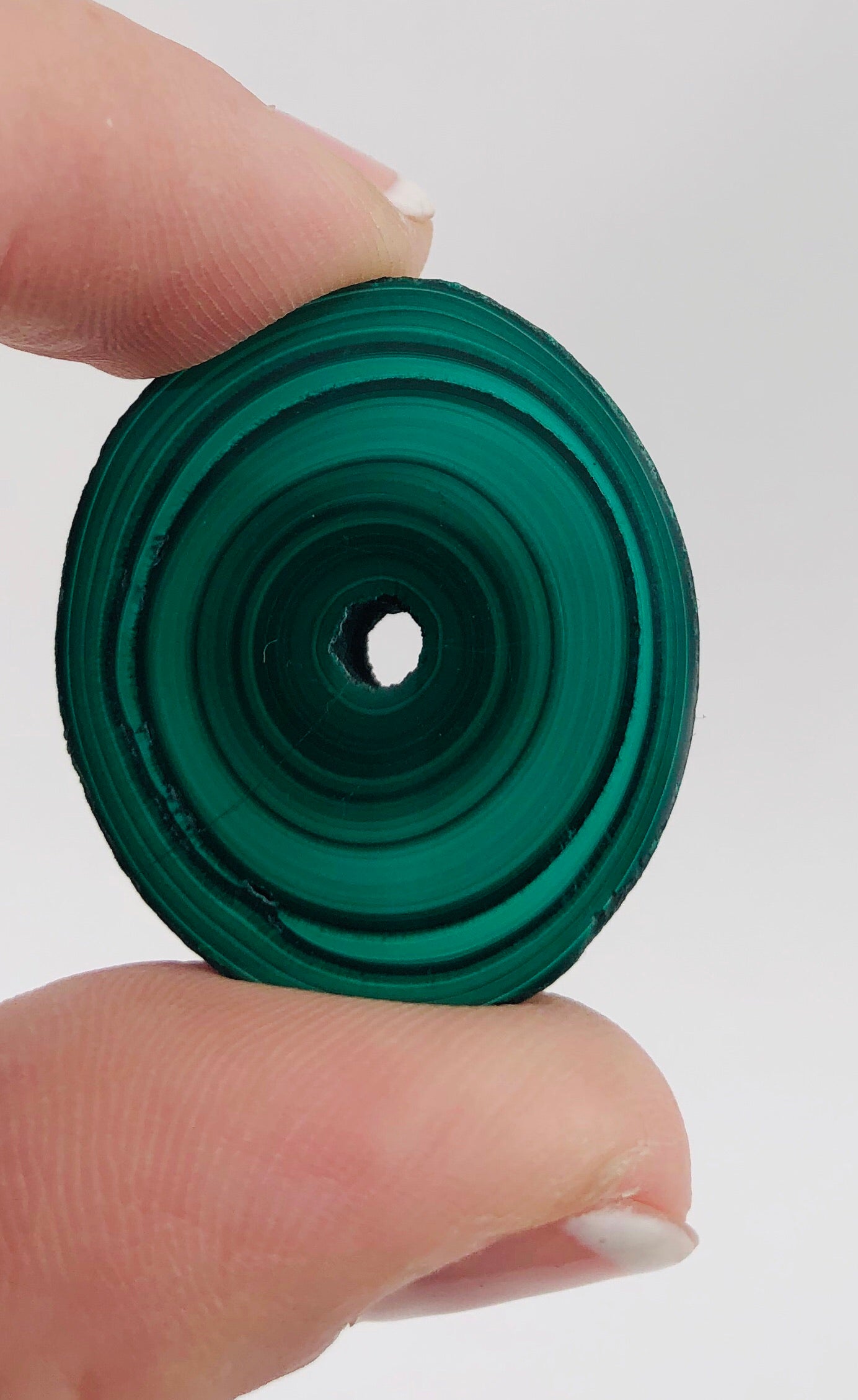 Malachite Stalactite Slice, DRC