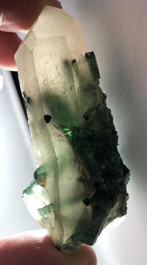 Quartz with Green Tourmaline