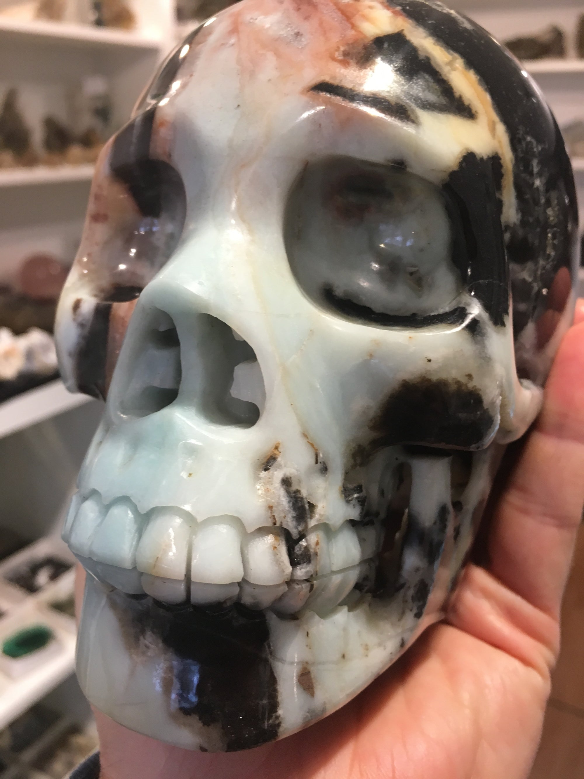 Amazonite Skull, 5.44 lbs.