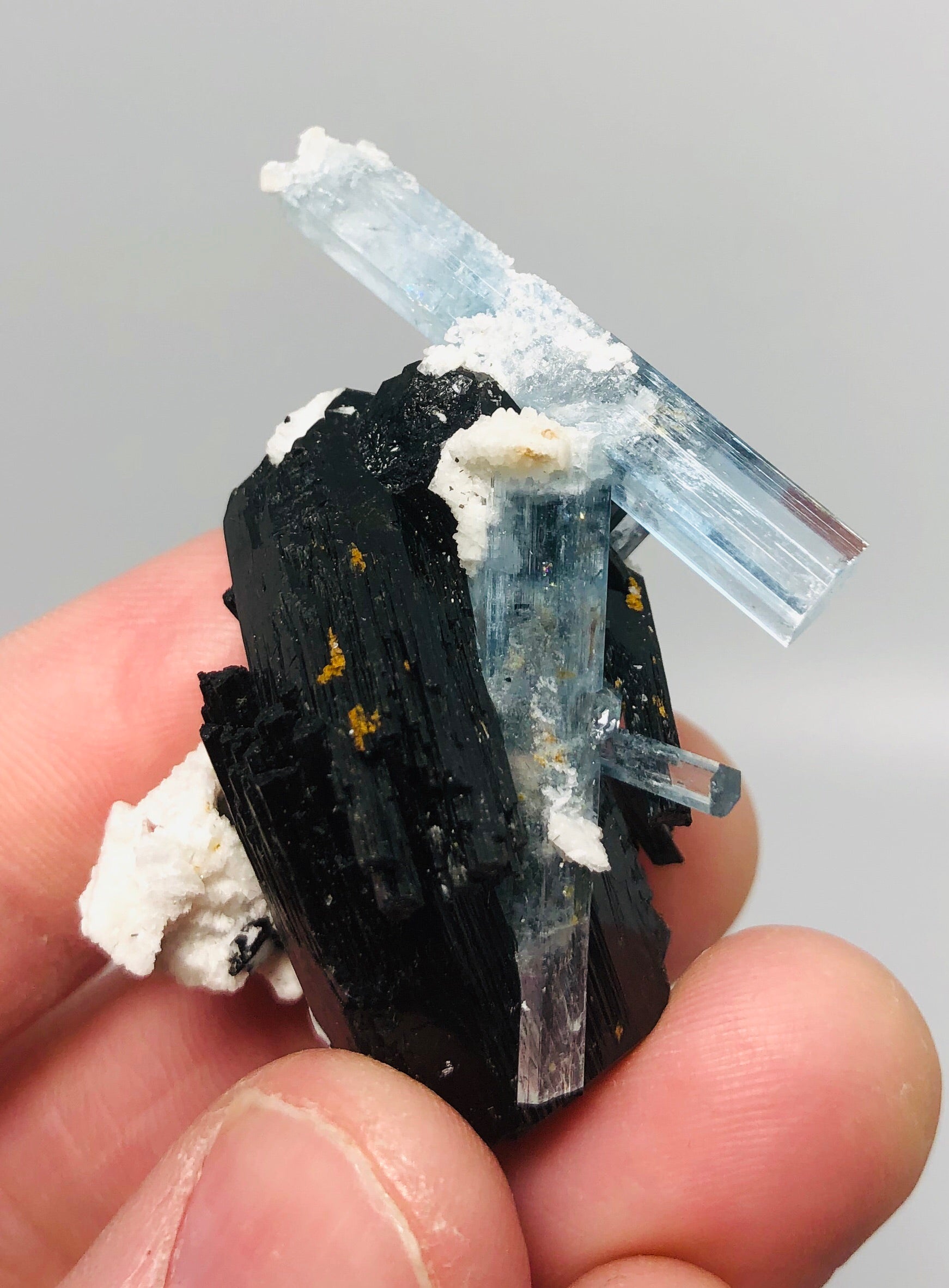 Aquamarine w/ Schorl Tourmaline, Namibia