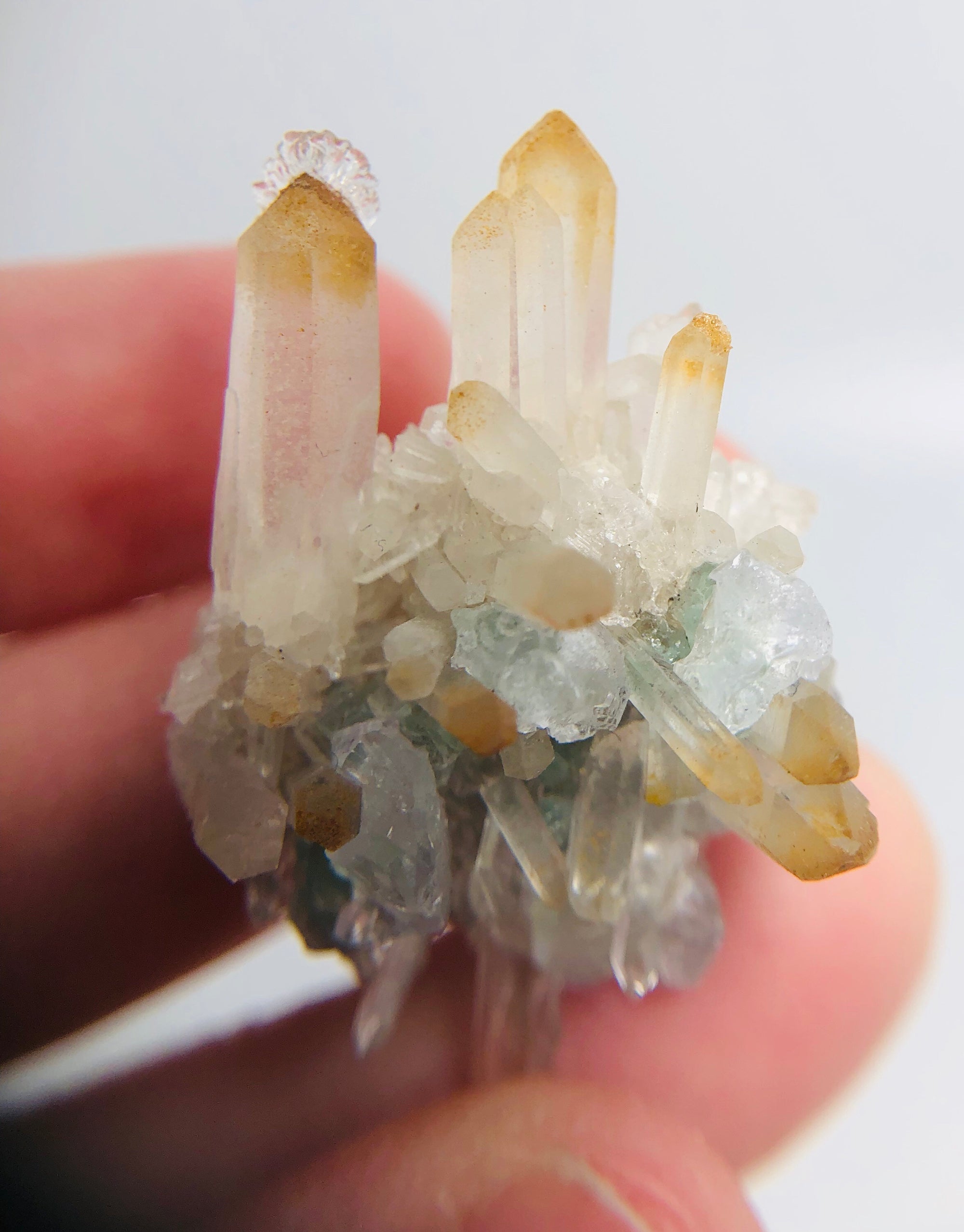 Quartz w/ Fluorite, Goshenite, & Hyalite Opal, Namibia