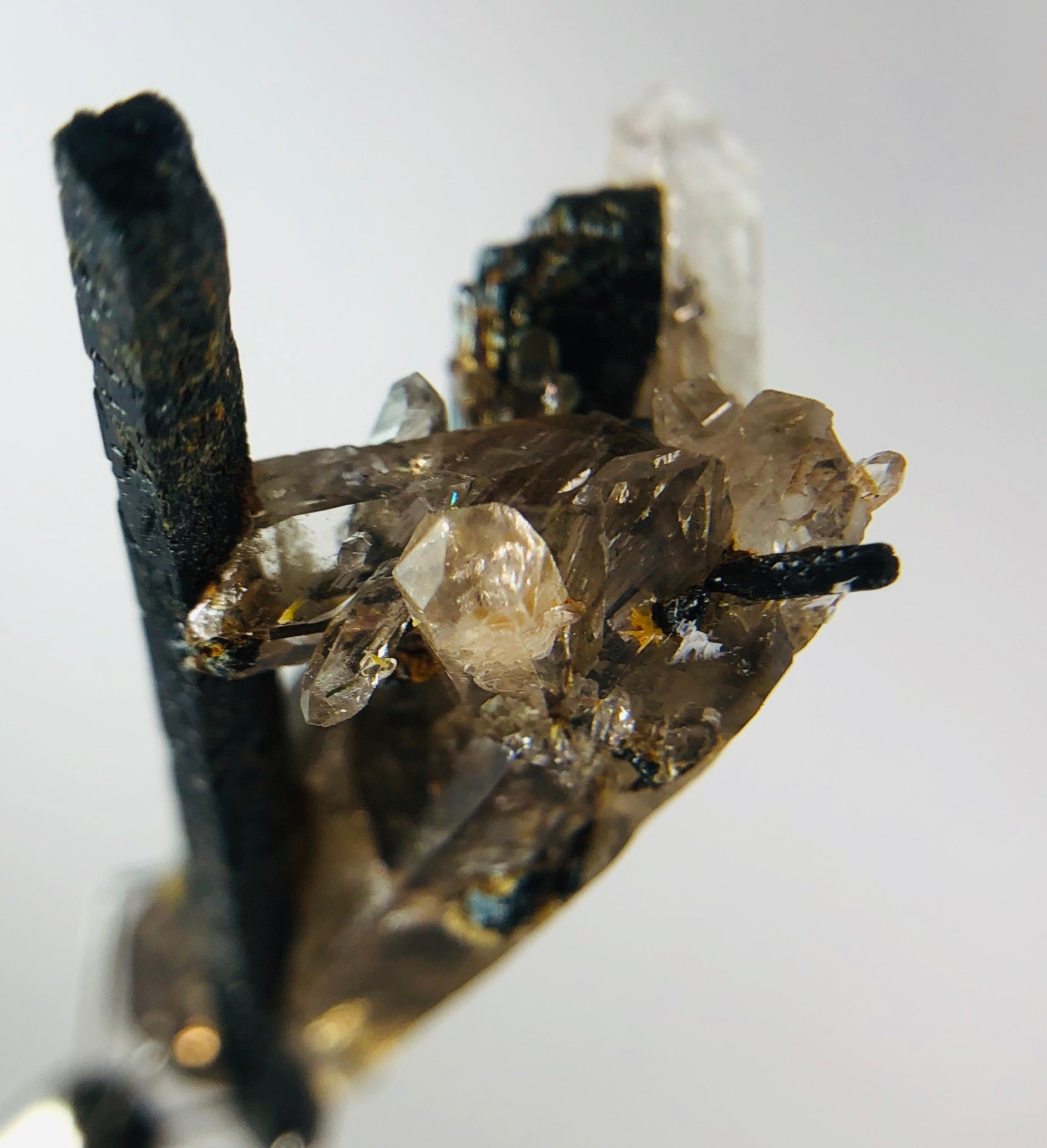 Aegirine with Smoky Quartz