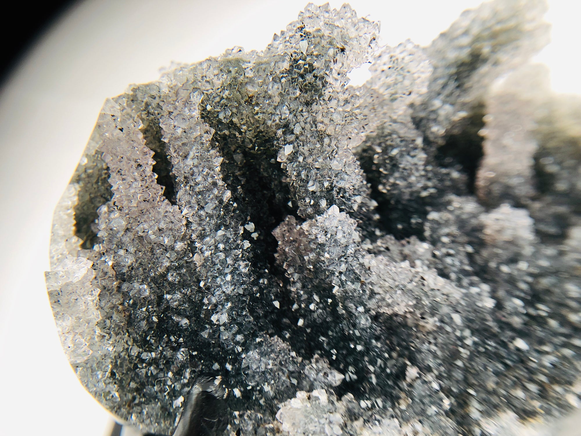 Druzy Black Quartz Stalactite Formation