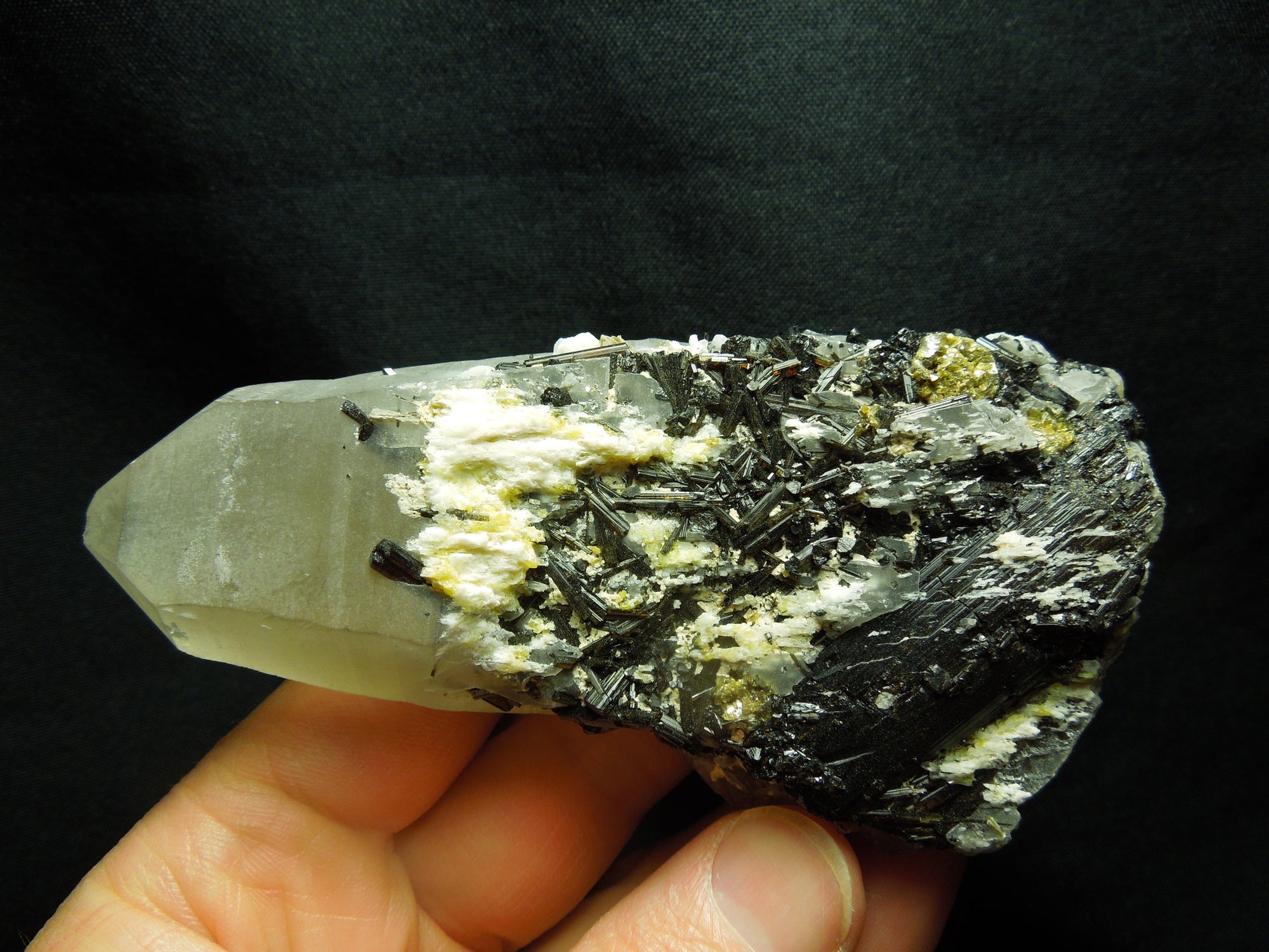 Quartz w/ Tourmaline, Albite, & Mica