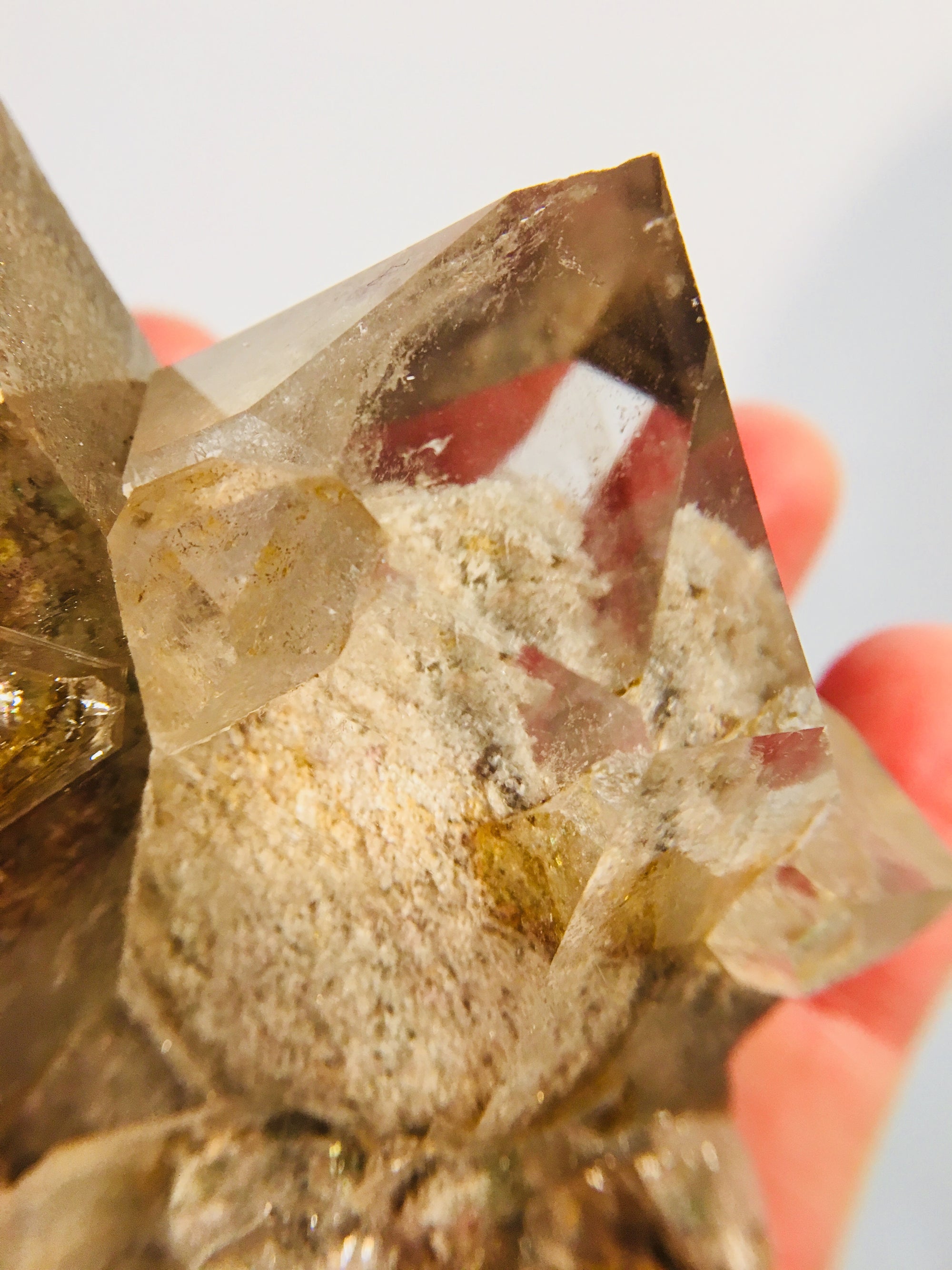 Quartz w/ Chlorite, 1.33 lbs., Lodolite, Brasil