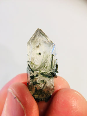 Quartz w/ Green Tourmaline, Brasil