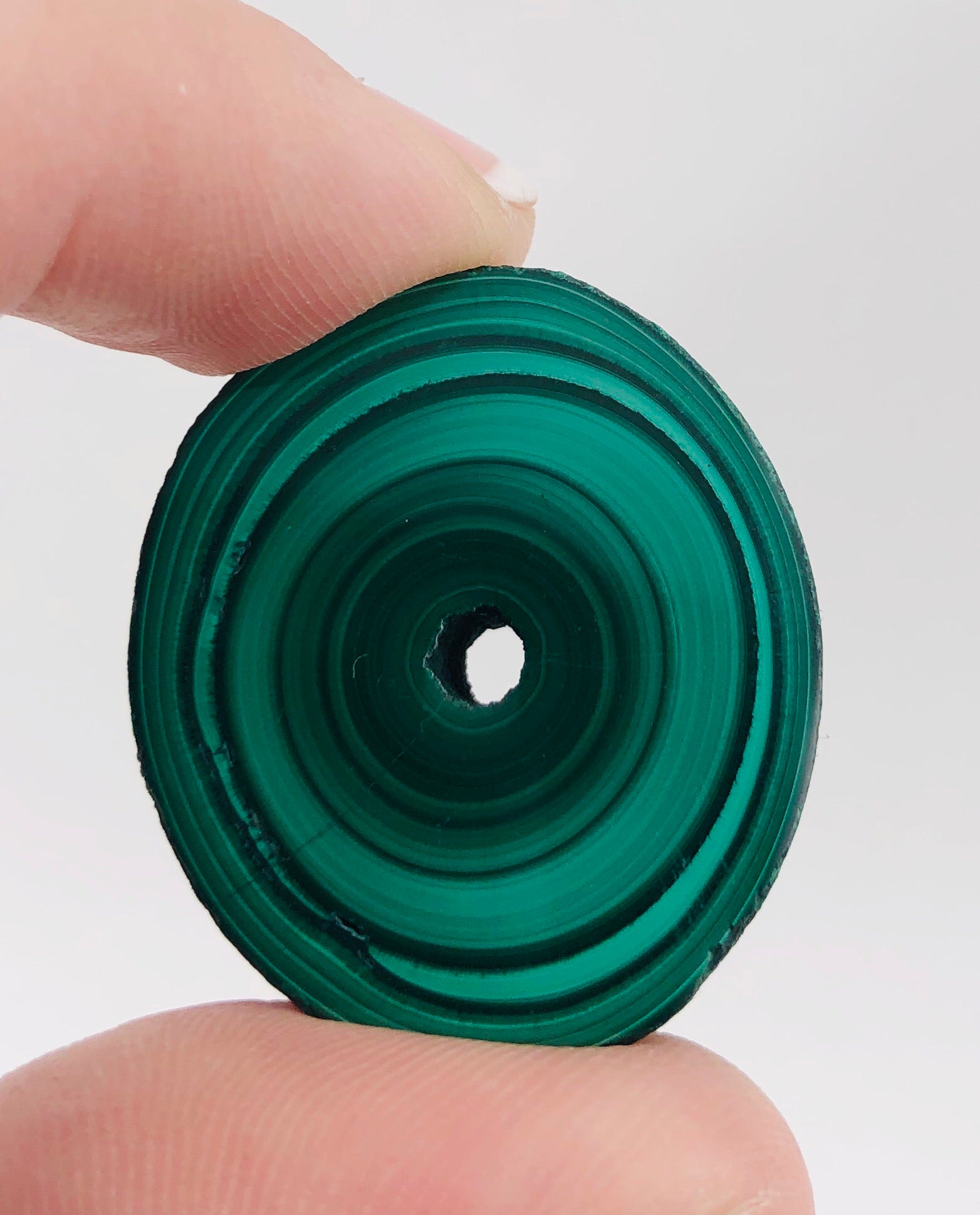 Malachite Stalactite Slice, DRC