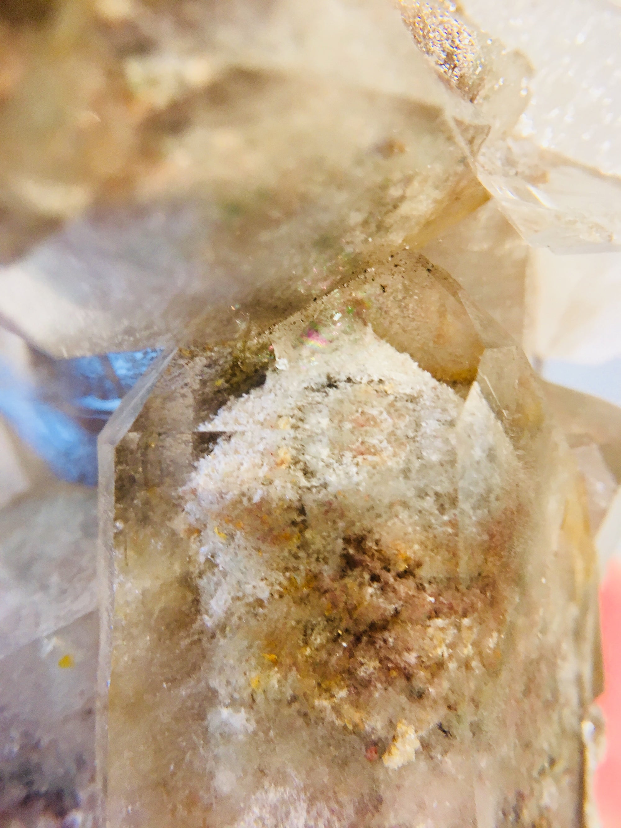 Quartz w/ Chlorite, 1.33 lbs., Lodolite, Brasil