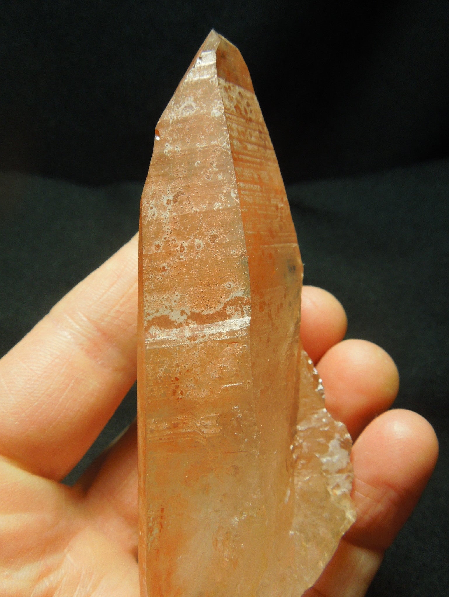 Tangerine Lemurian Quartz Crystal