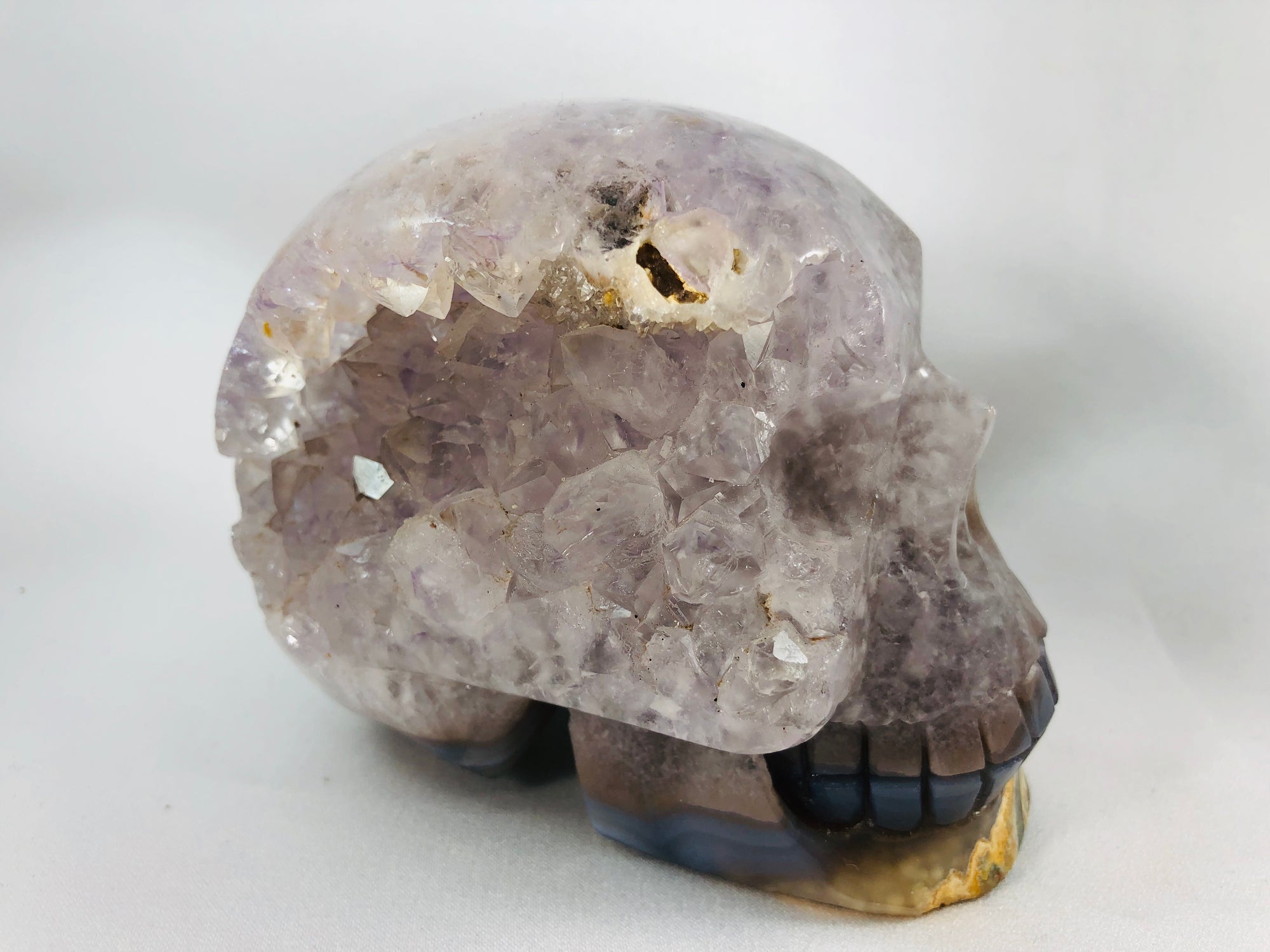 Amethyst and Agate Skull