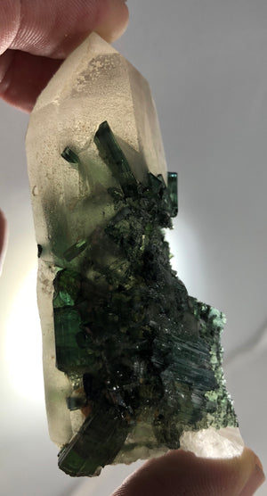Quartz with Green Tourmaline