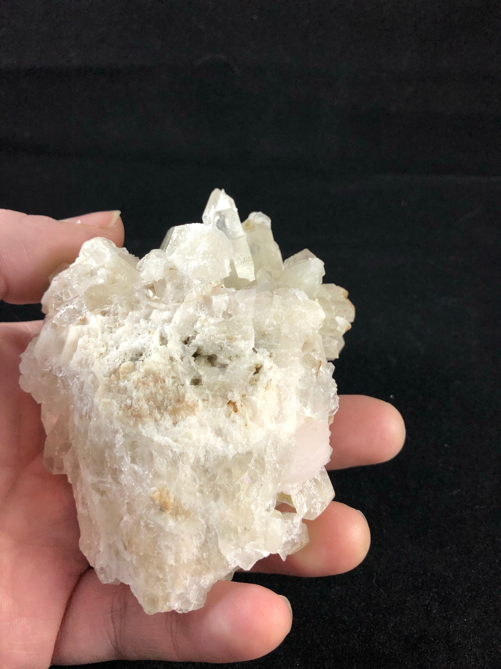 Quartz with pink calcite